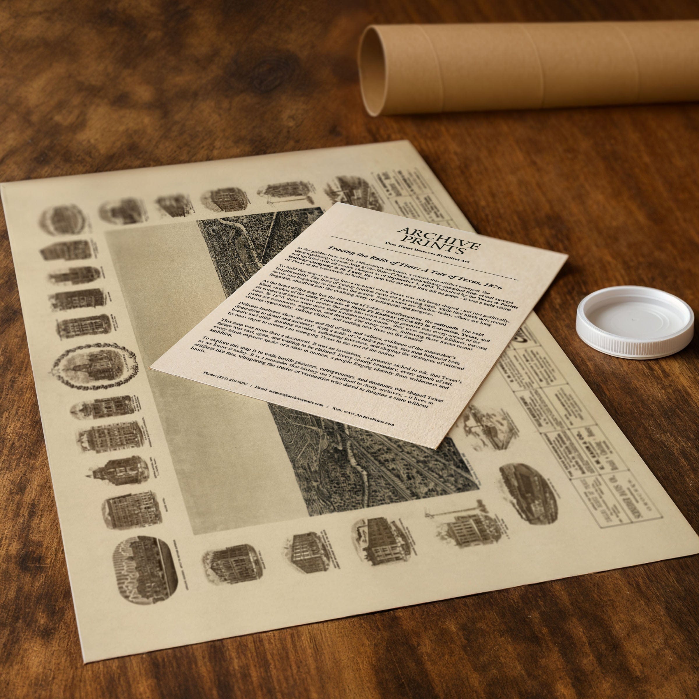 Dallas Texas 1892 Map - Vintage Bird's Eye View with Trinity River Navigation Plans - Archive Prints