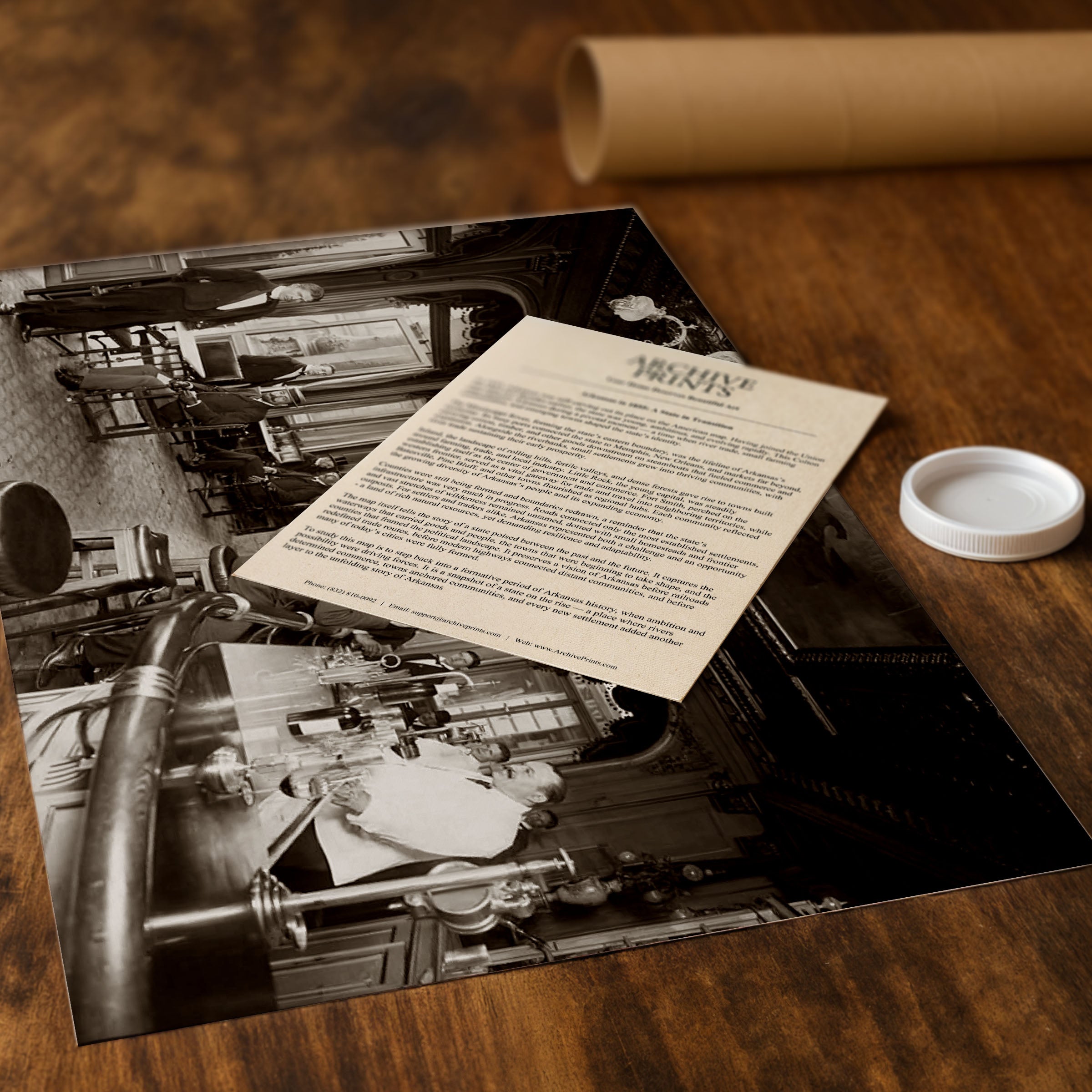 Elegant Edwardian Hotel Bar Scene - Historic Gentleman's Club Photograph