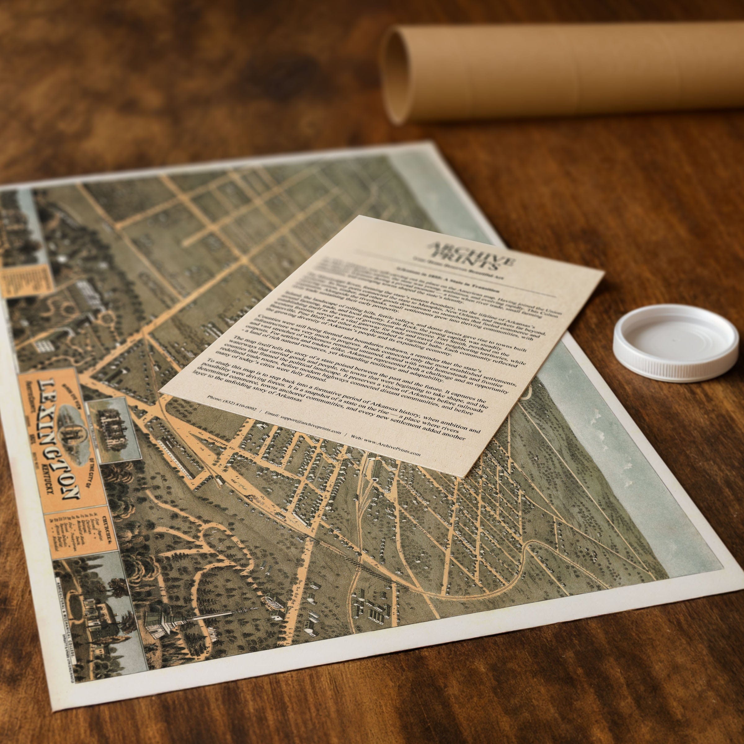 Lexington, Fayette County, KY Map 1871 - Archive Prints