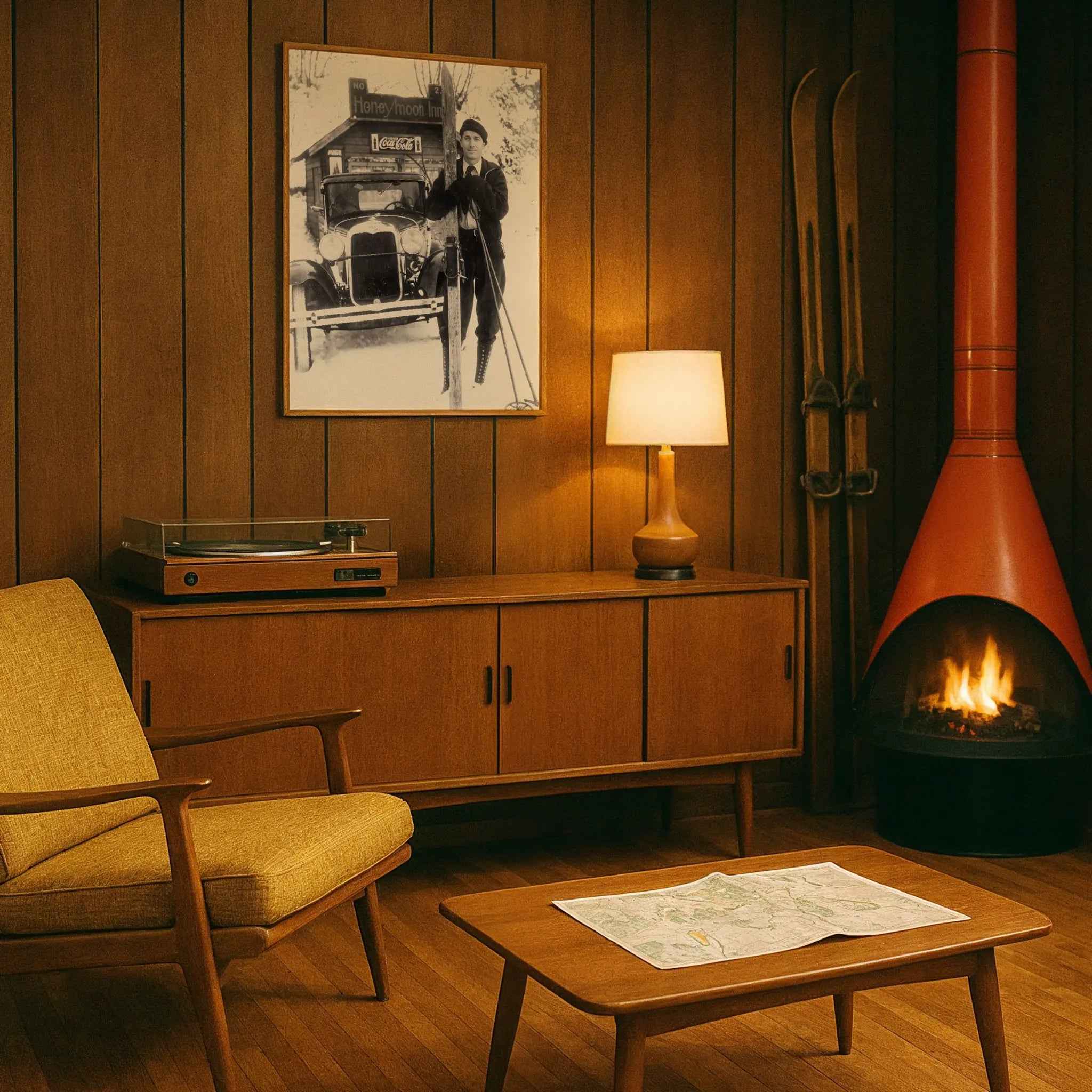 Honeymoon Inn Vintage Ski Photography - Classic Winter Sports Photography Collection