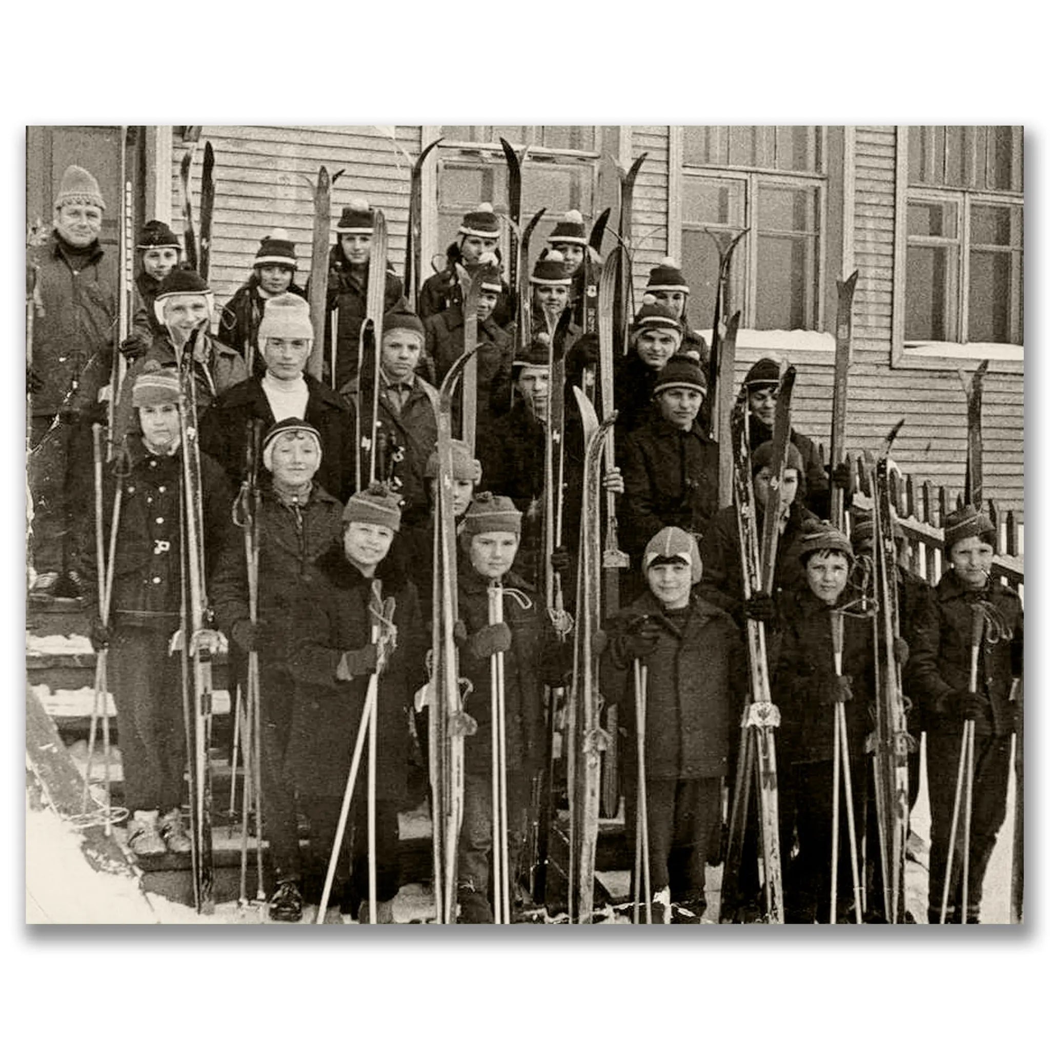 Vintage Ski Club Photograph - Main Image