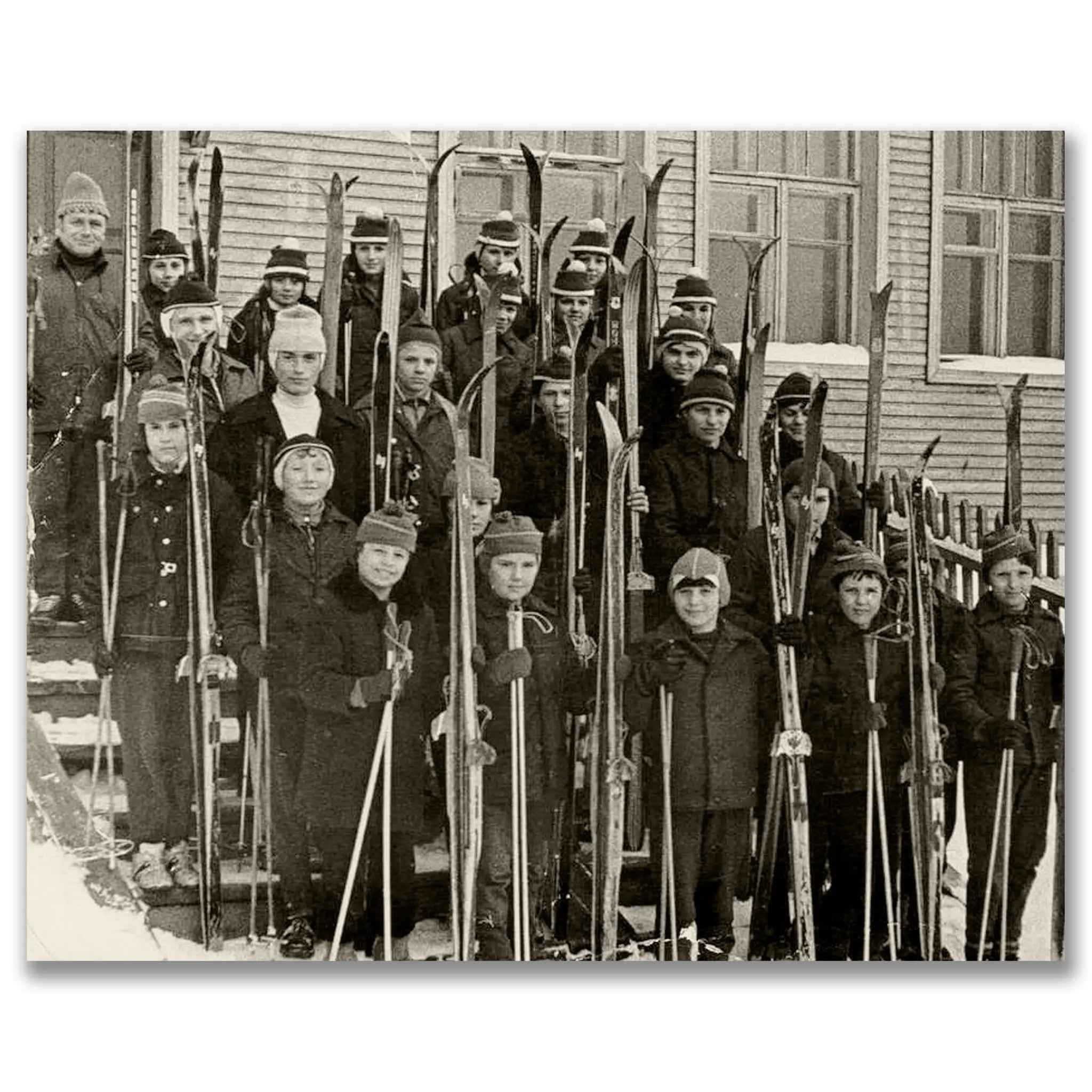 Vintage Ski Club Photograph - Embrace the Charm of a Mountain Community