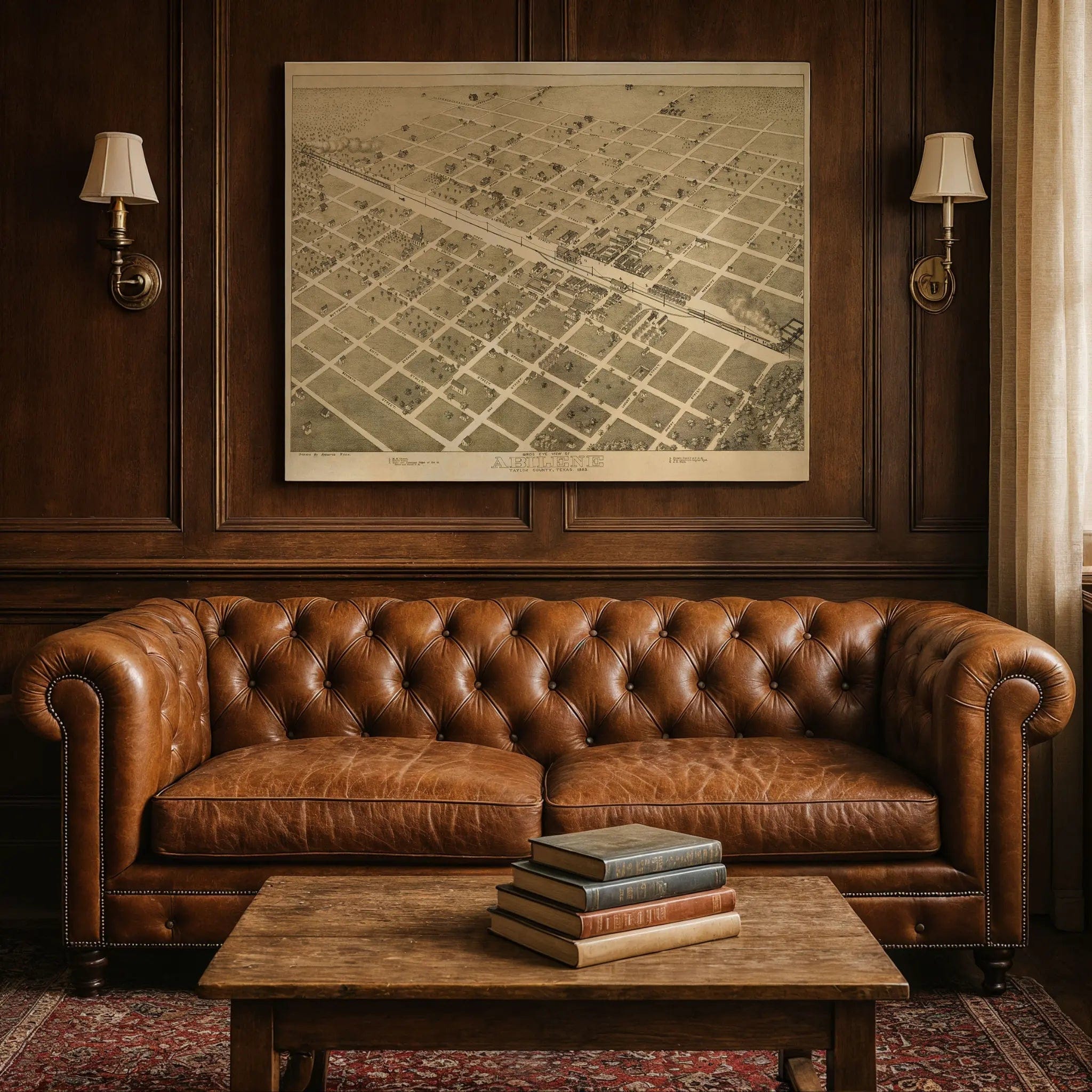 Abilene Vintage Map - Authentic 1883 Texas Historical City Map - Archive Prints