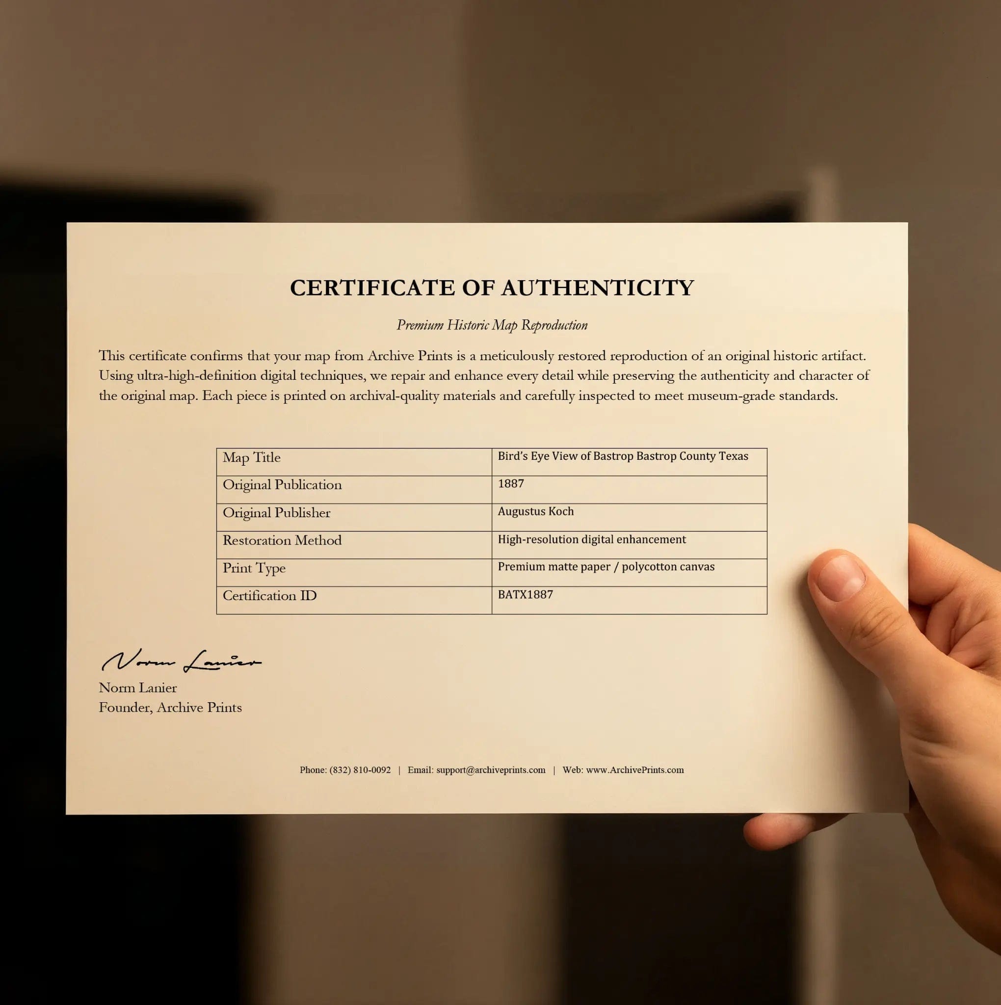 Bastrop Texas Historical Map - Vintage 1887 Koch Central Texas Bird's-Eye View - Archive Prints