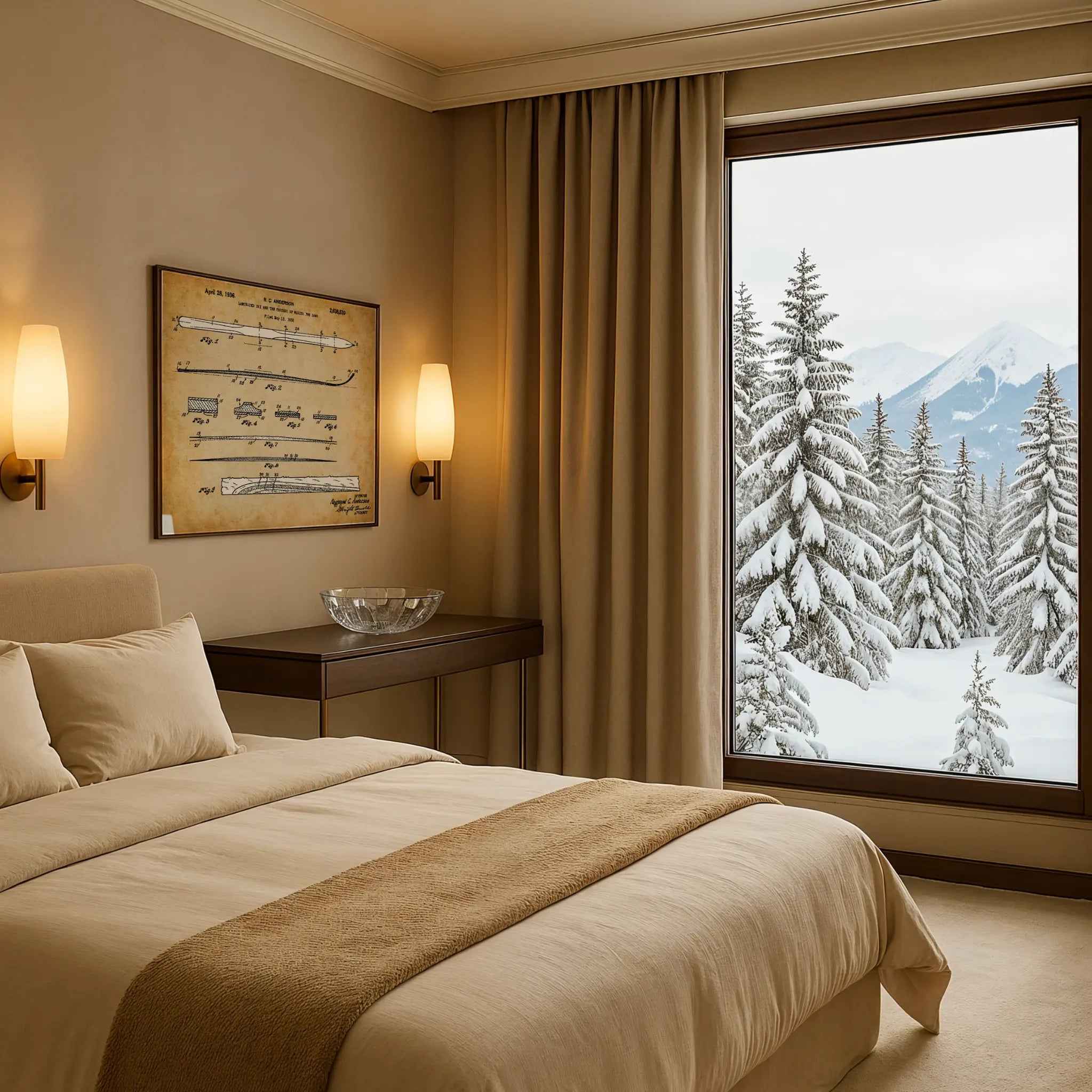 Vintage Ski Patent by R.C. Anderson - Classic Innovation Blueprint