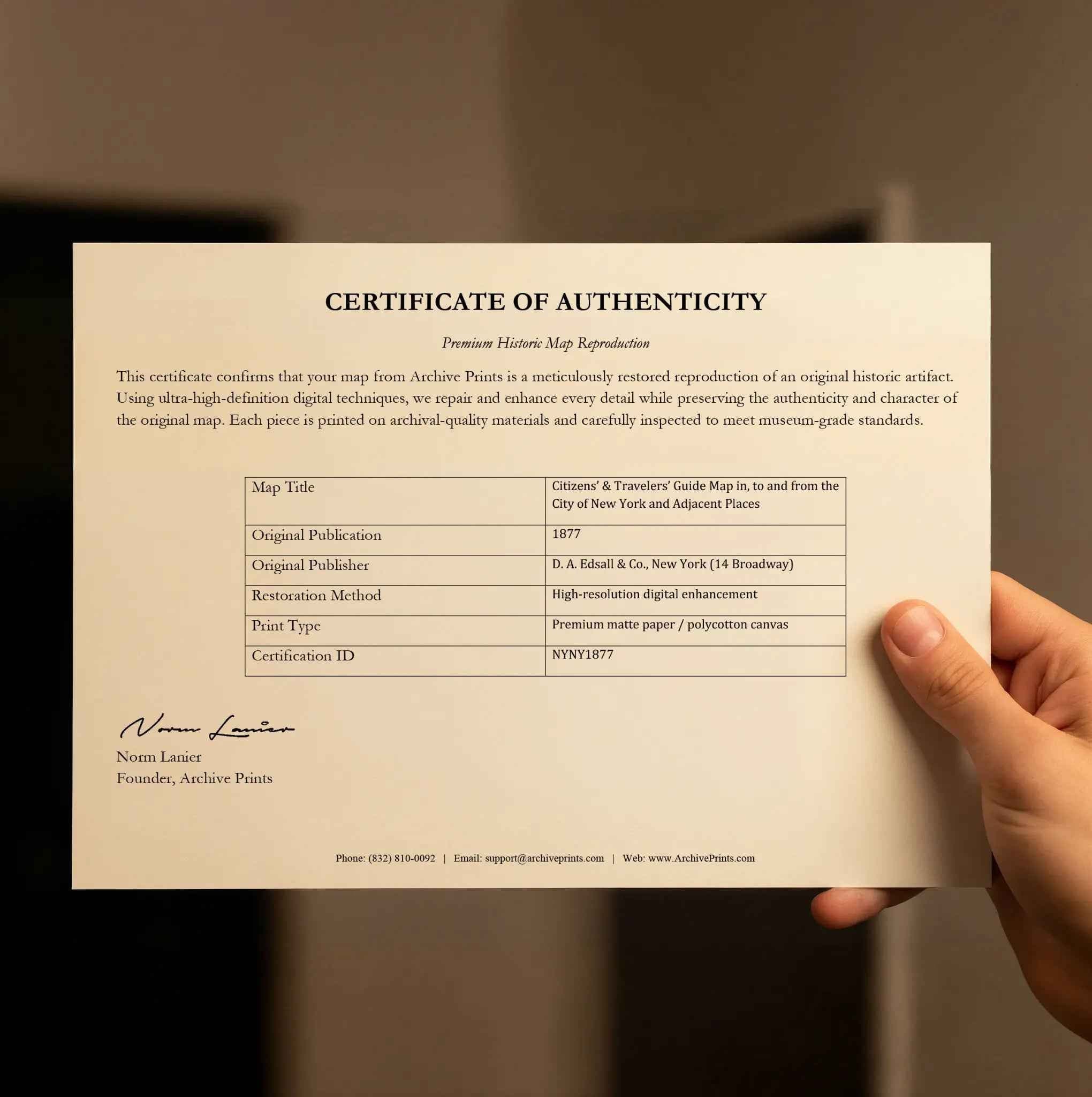 New York City Map - Vintage 1877 Citizens' & Travelers' Guide Map for Collectors