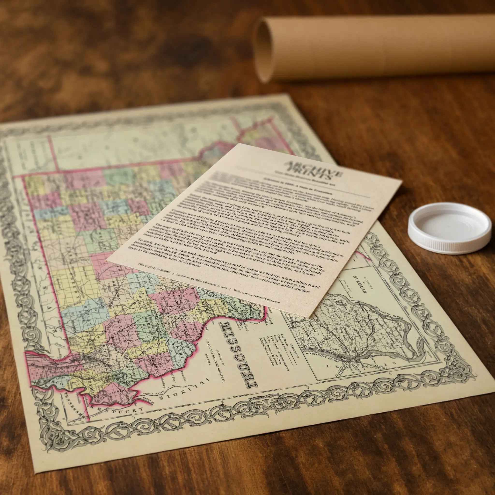 Missouri Map - Vintage State Map by Colton for Home Decor