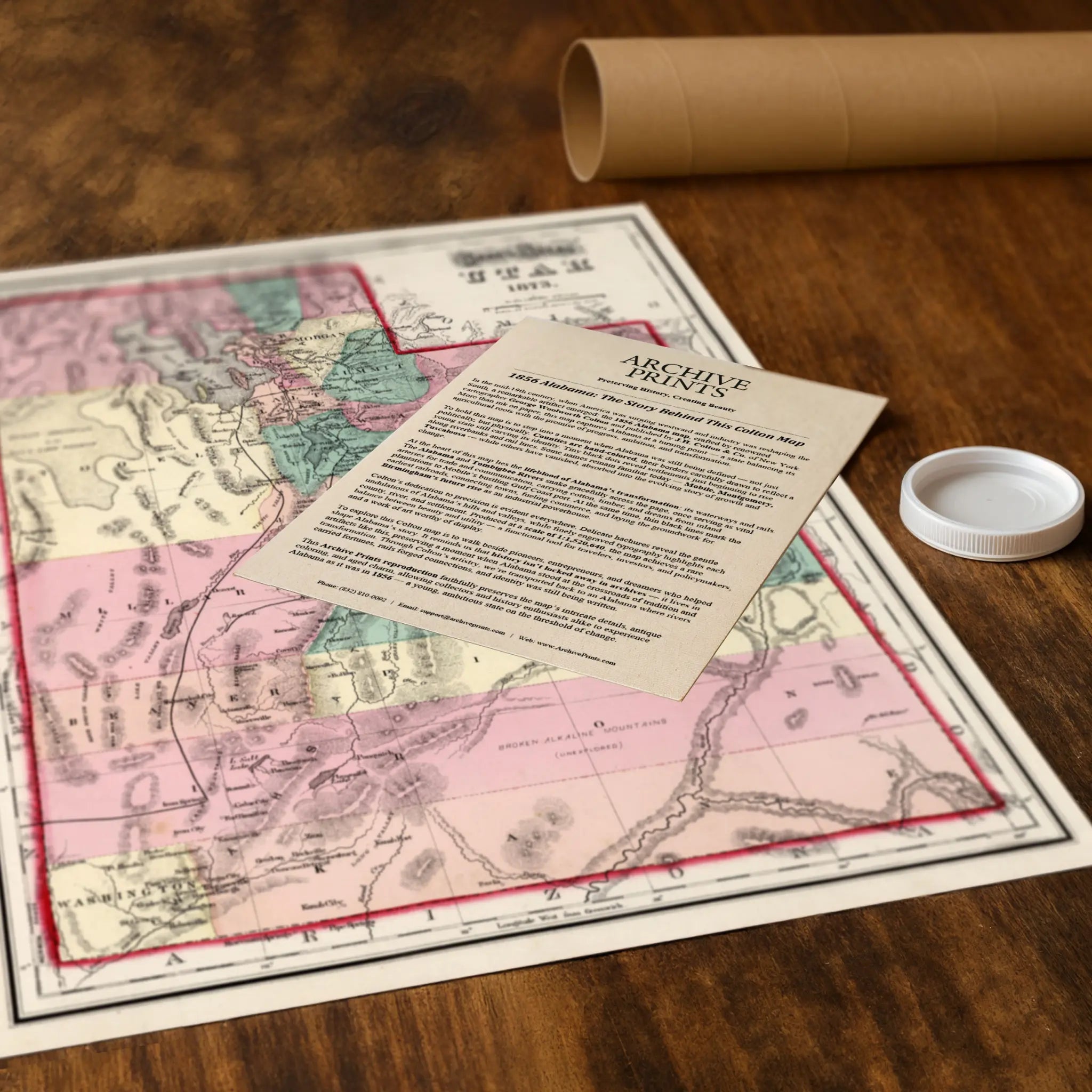 Utah Map - Tube Packaging