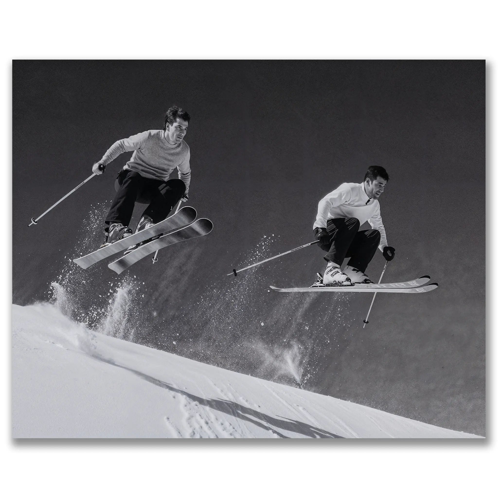 Dynamic Skiing Jump Action - Modern Winter Sports Photography - Main Image