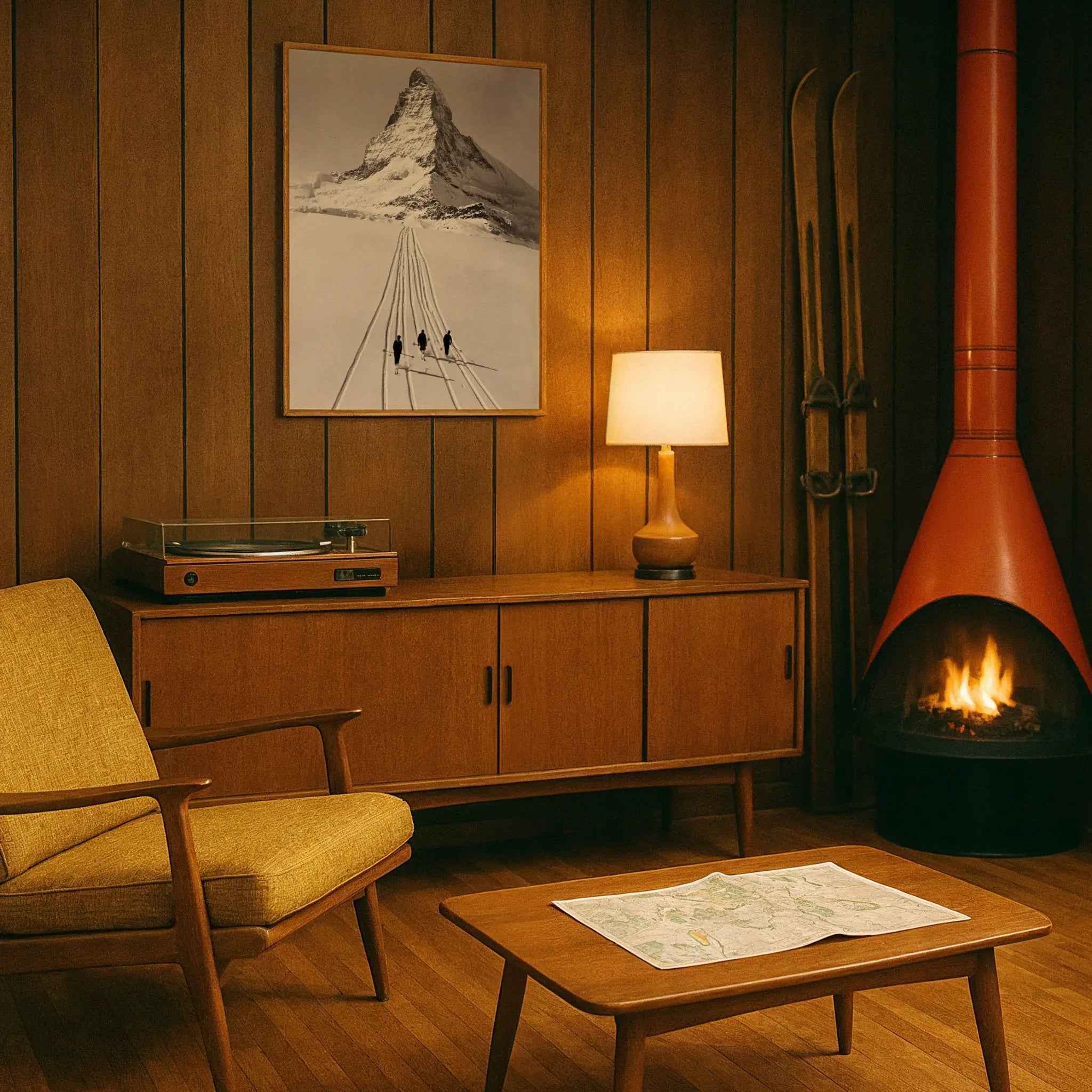 Vintage Matterhorn Ski Photo - Capture Alpine Legends in Timeless Photography