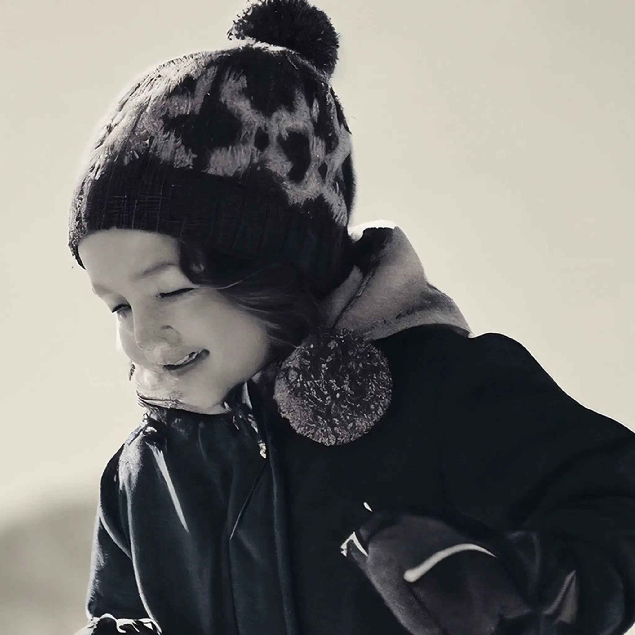 Vintage Children Skiing Photo - Young Adventurers in Action