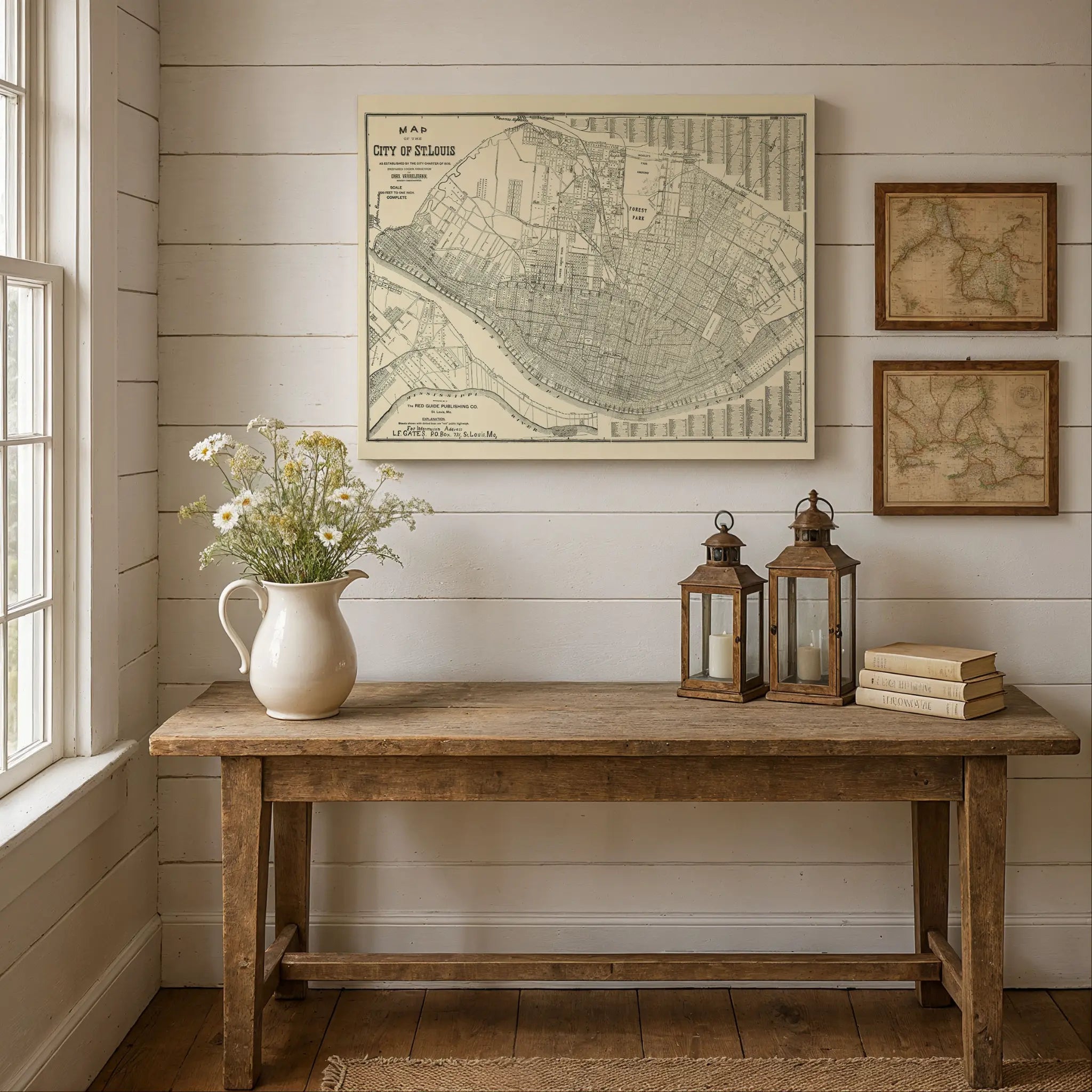 St. Louis Map - Vintage 1876 City Charter Map by Charles Varrelmann