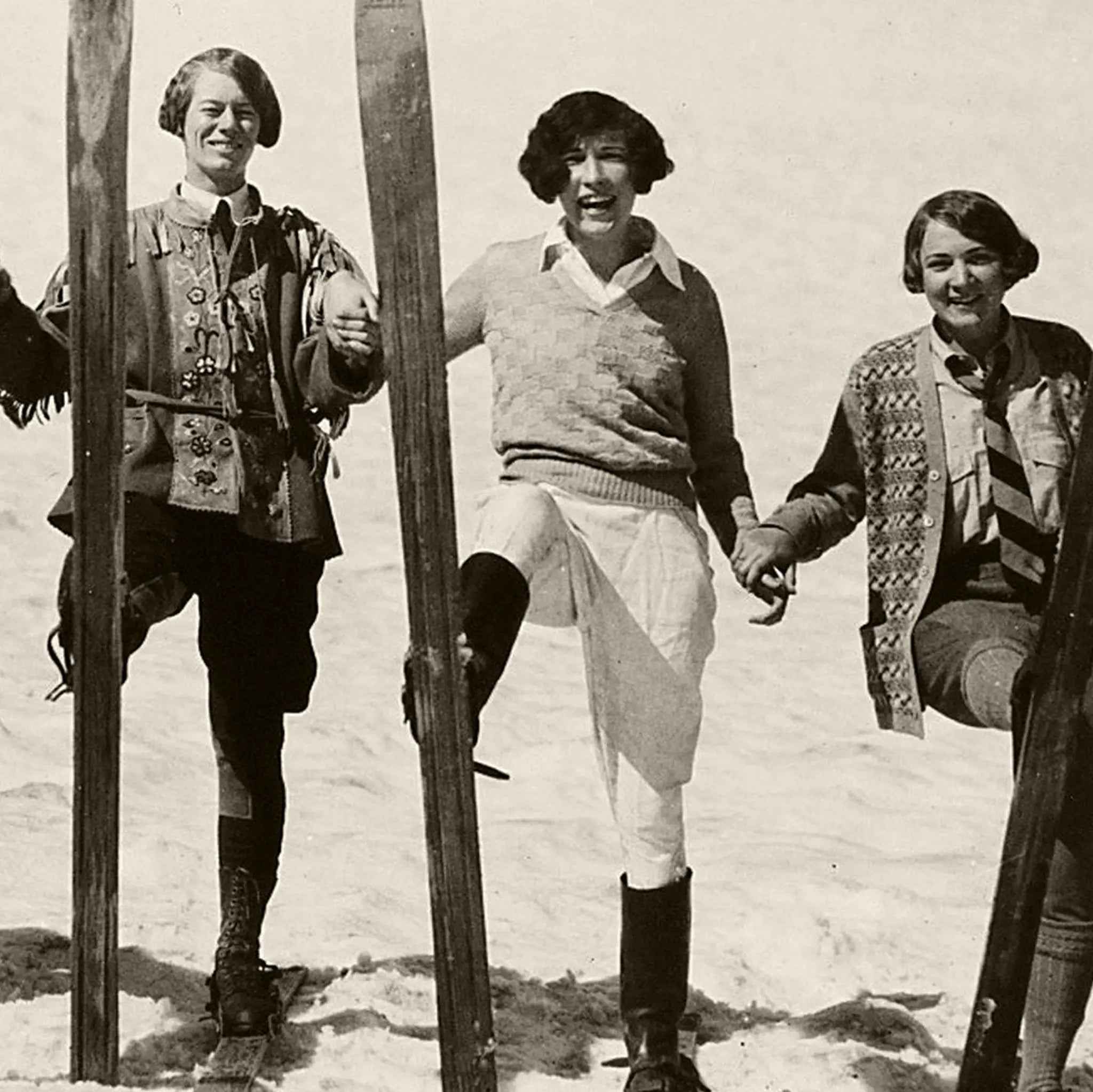 Vintage Women Skiers Photograph - Celebrating Sisterhood on the Slopes