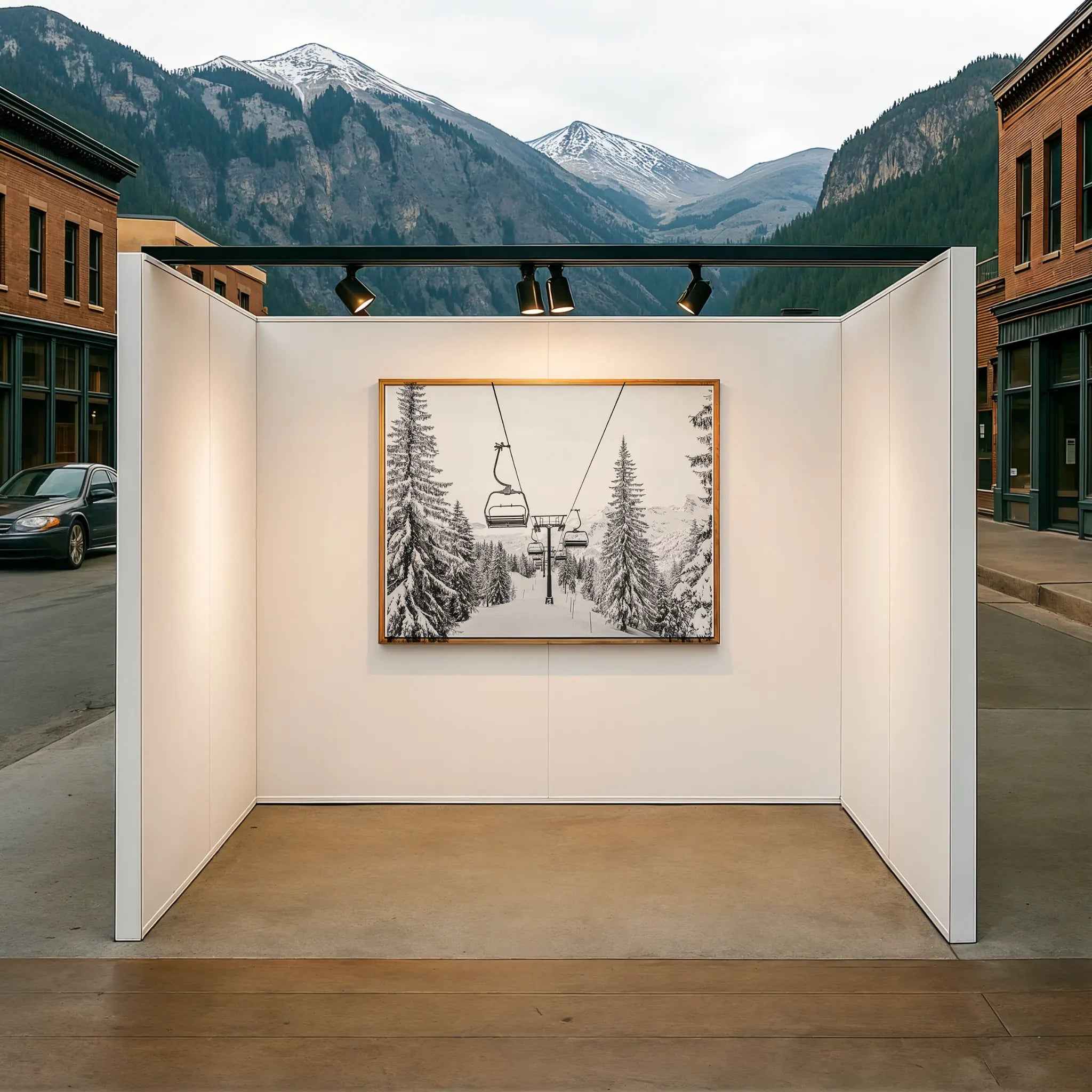 Vintage Ski Lift Photograph - Capturing the Alpine Chairlift Journey