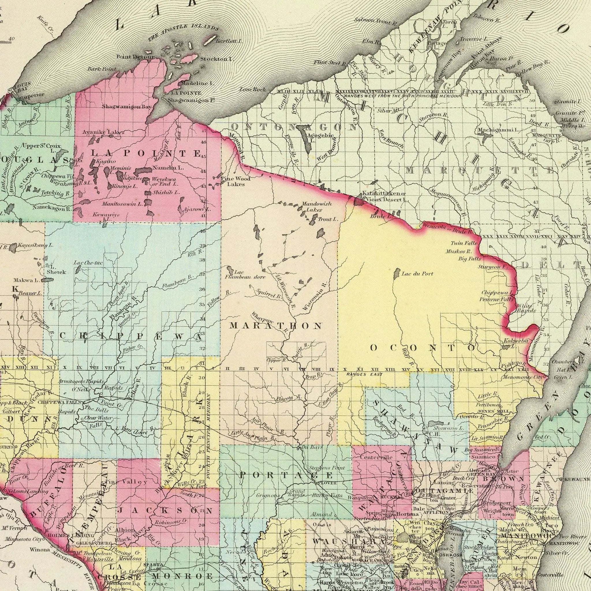 Wisconsin Map - Detail View