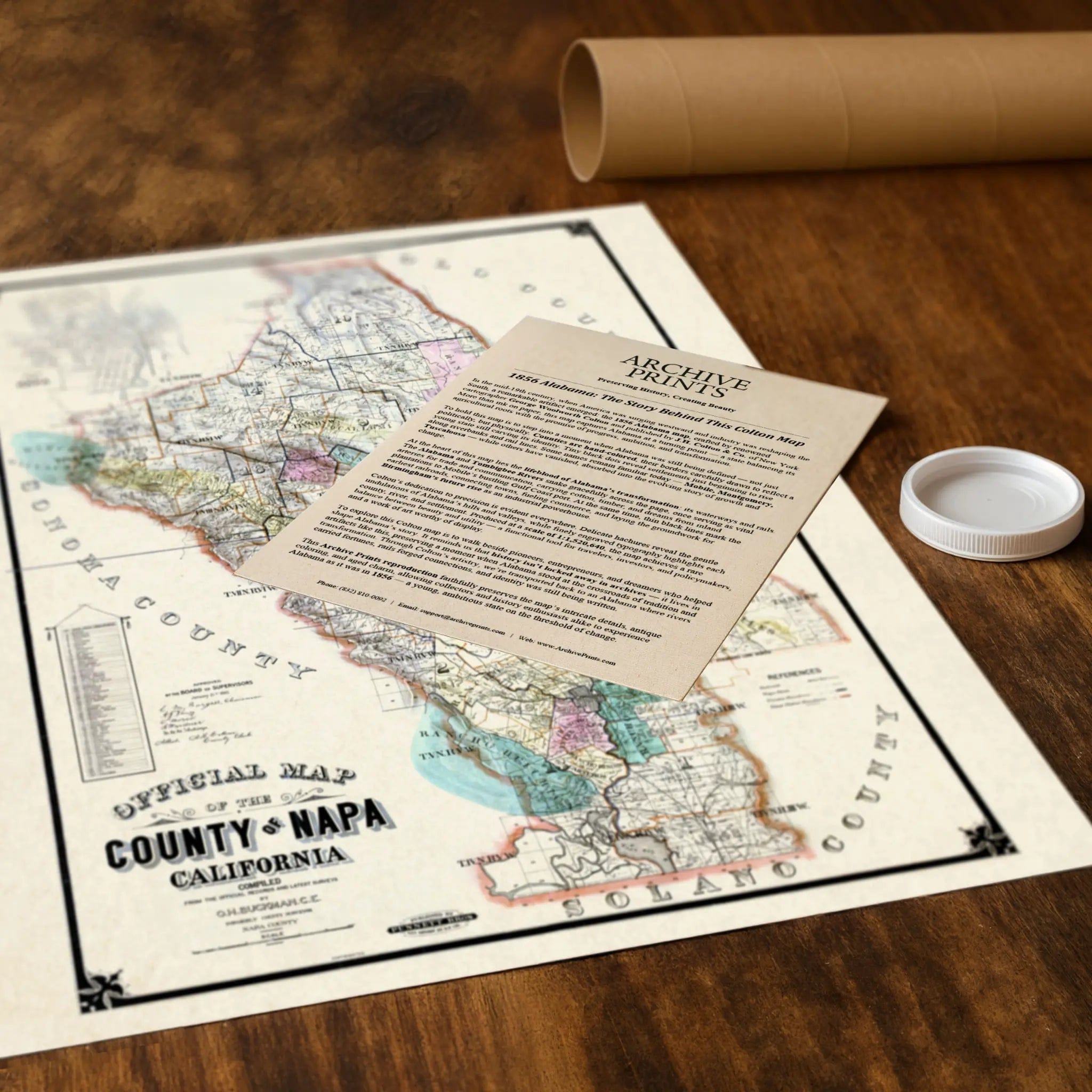 Napa Valley Vintage Map - Authentic 1895 County Map for Collectors - Archive Prints