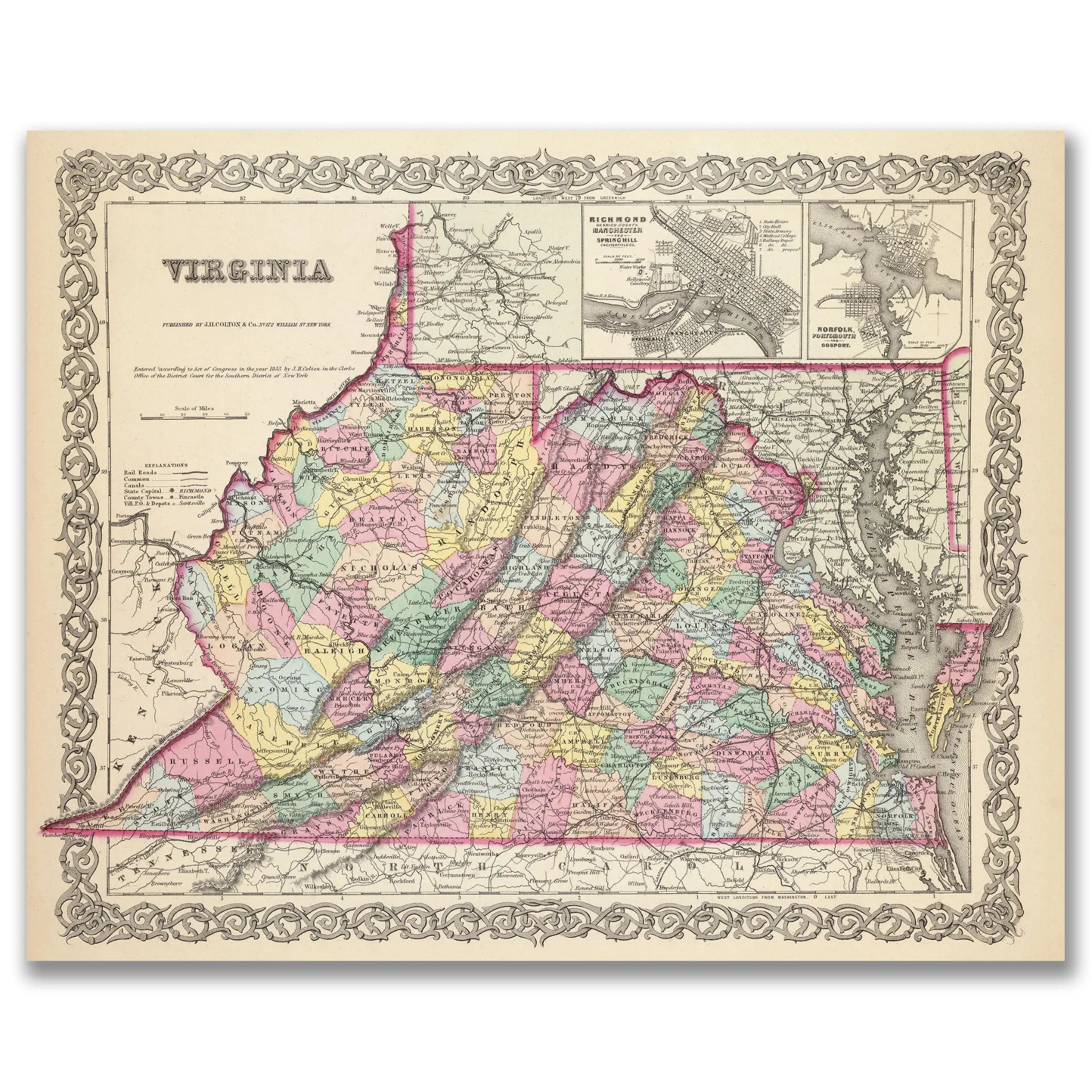 Virginia Map - Main Image