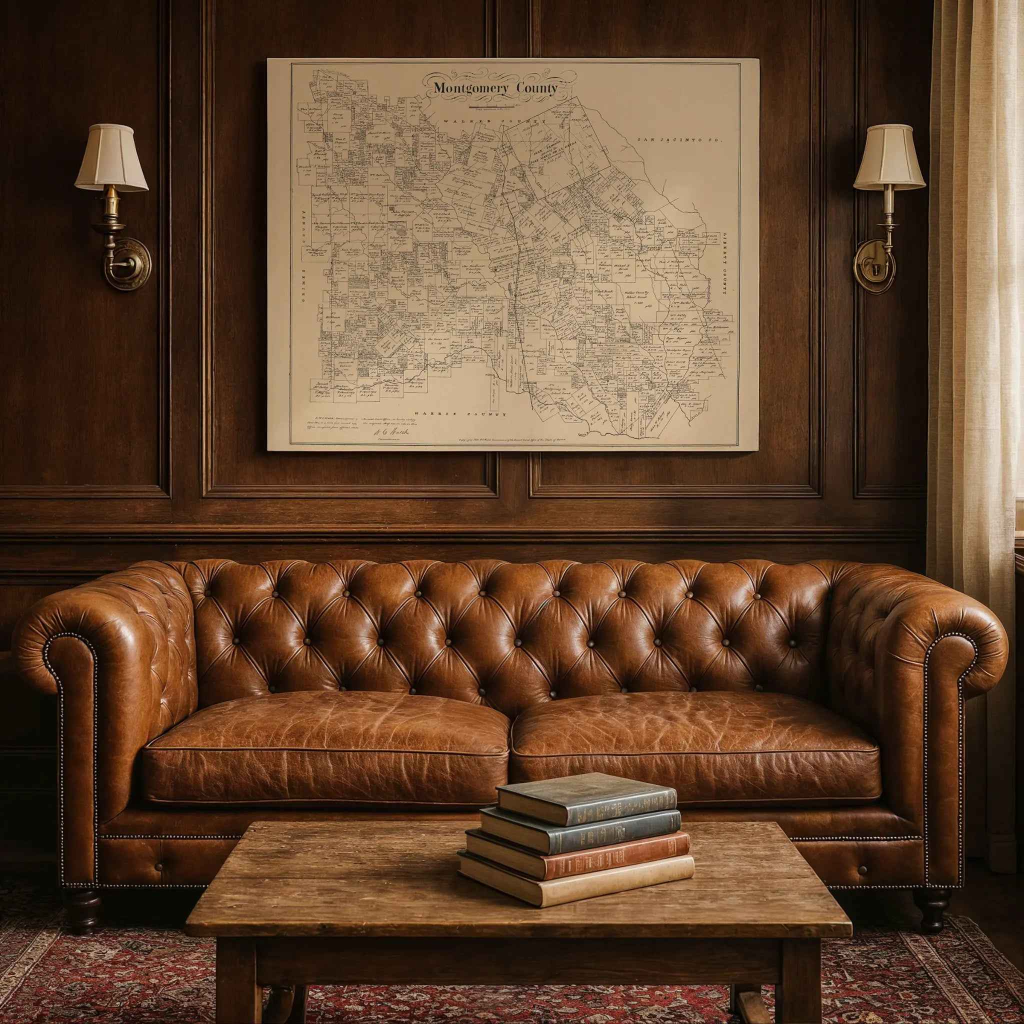 Montgomery County Vintage Map - Authentic 1880 Texas General Land Office Design