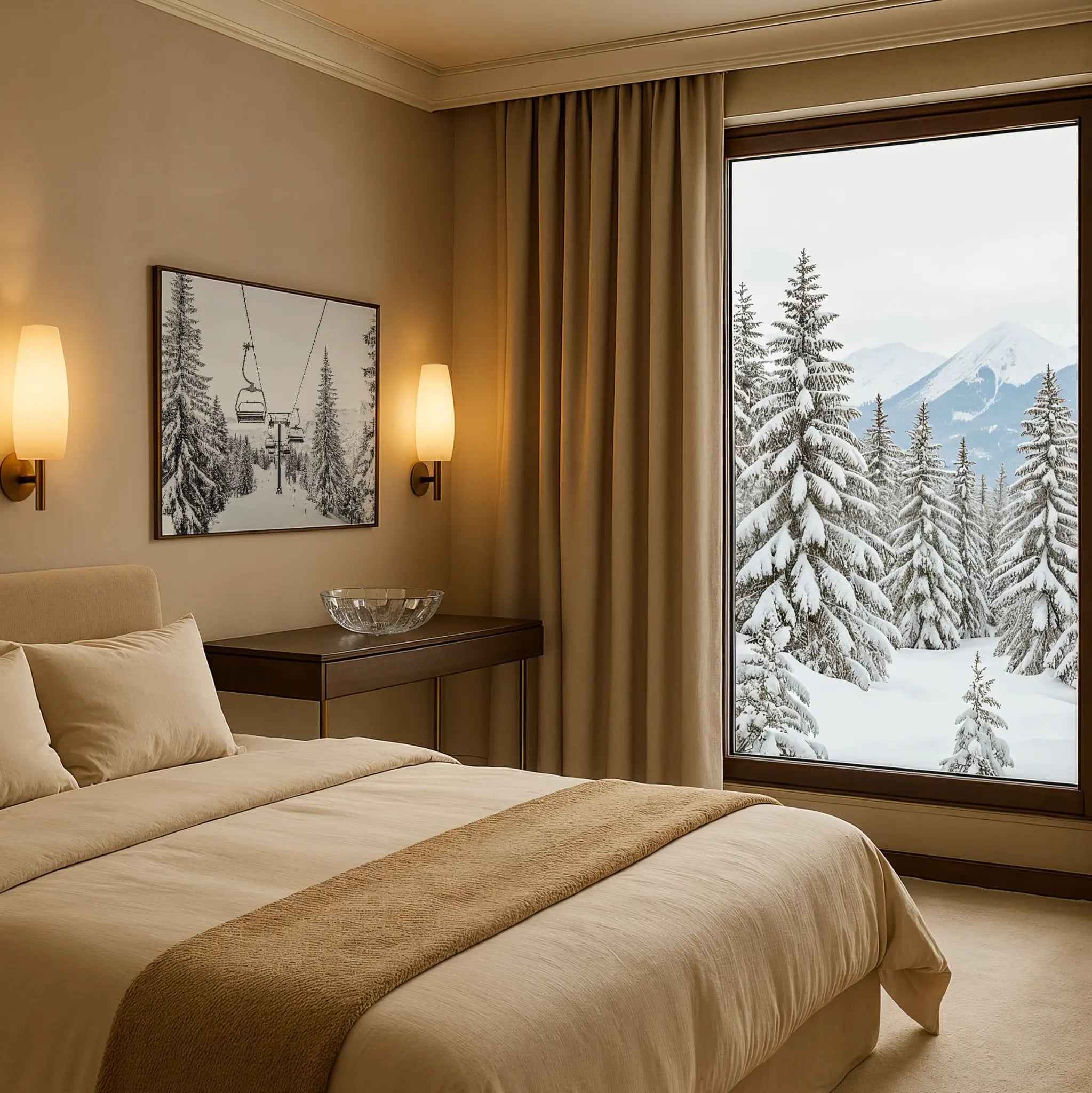 Vintage Ski Lift Photograph - Capturing the Alpine Chairlift Journey