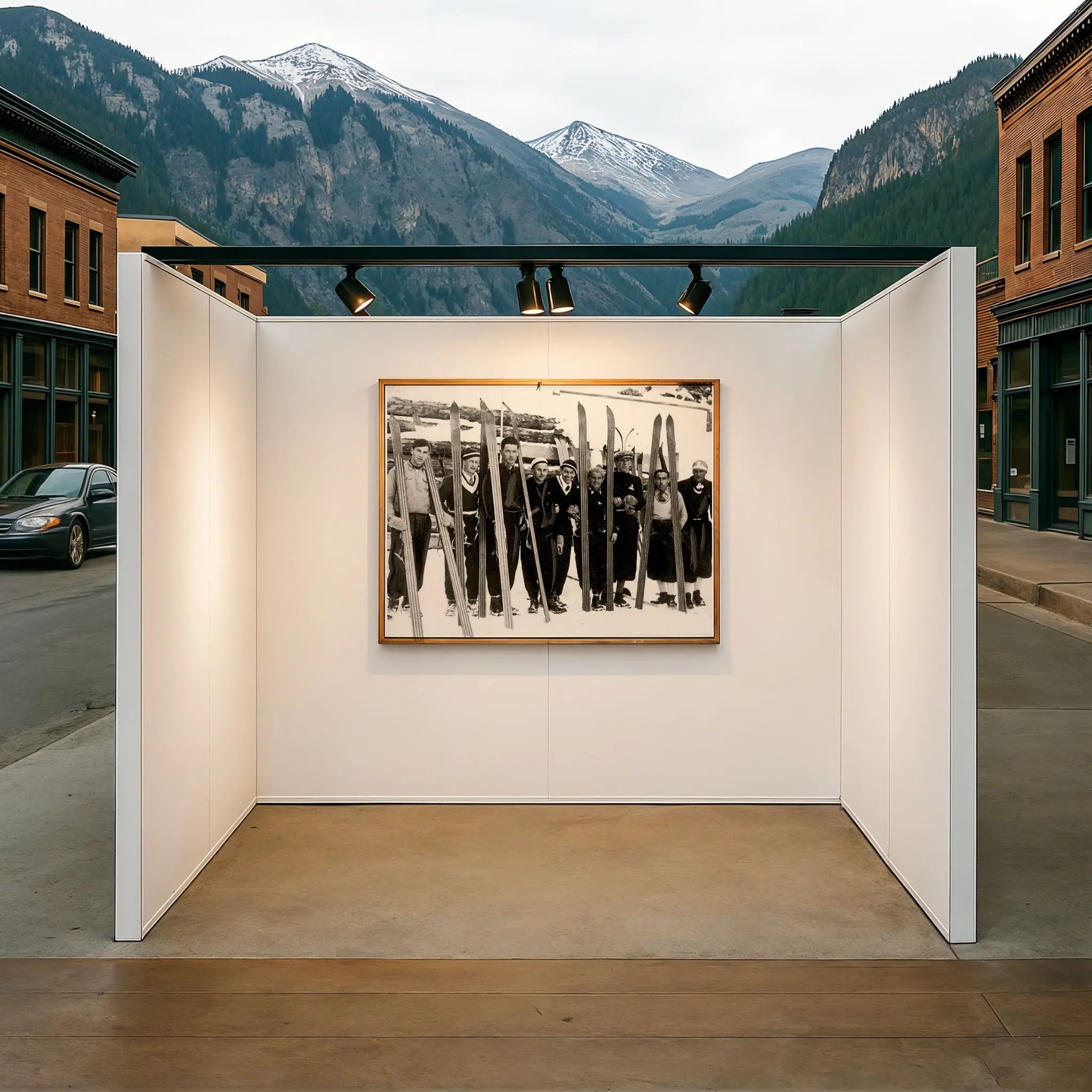 Vintage Ski Club Group Photo in Pop-Up Gallery