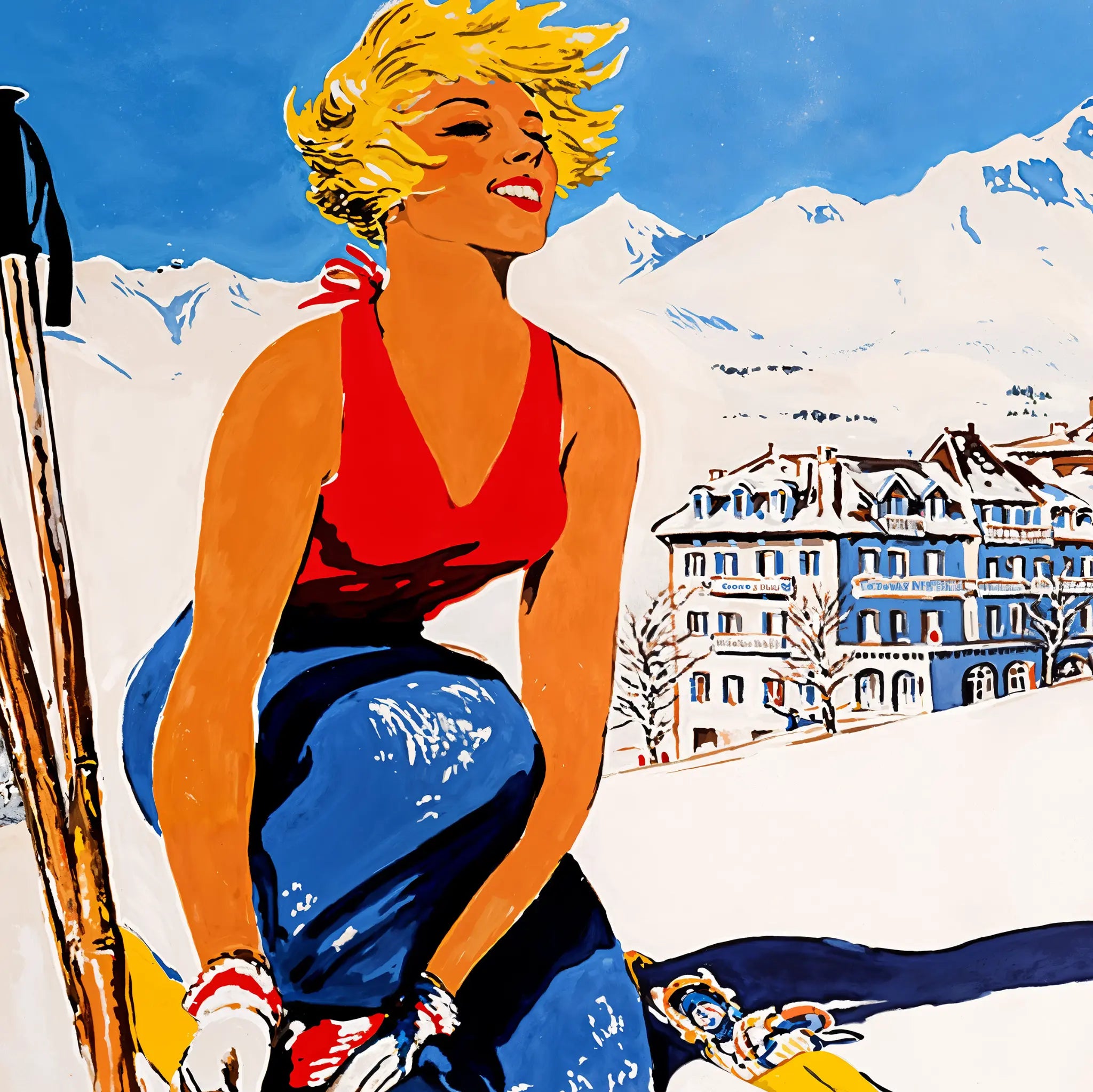 Combloux Ski Poster Detail View
