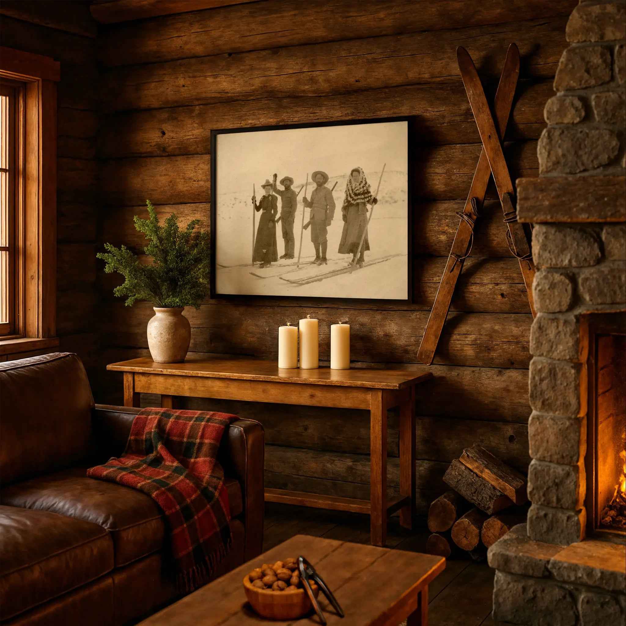 Vintage Ski Club Photograph - Embrace the Pioneer Spirit