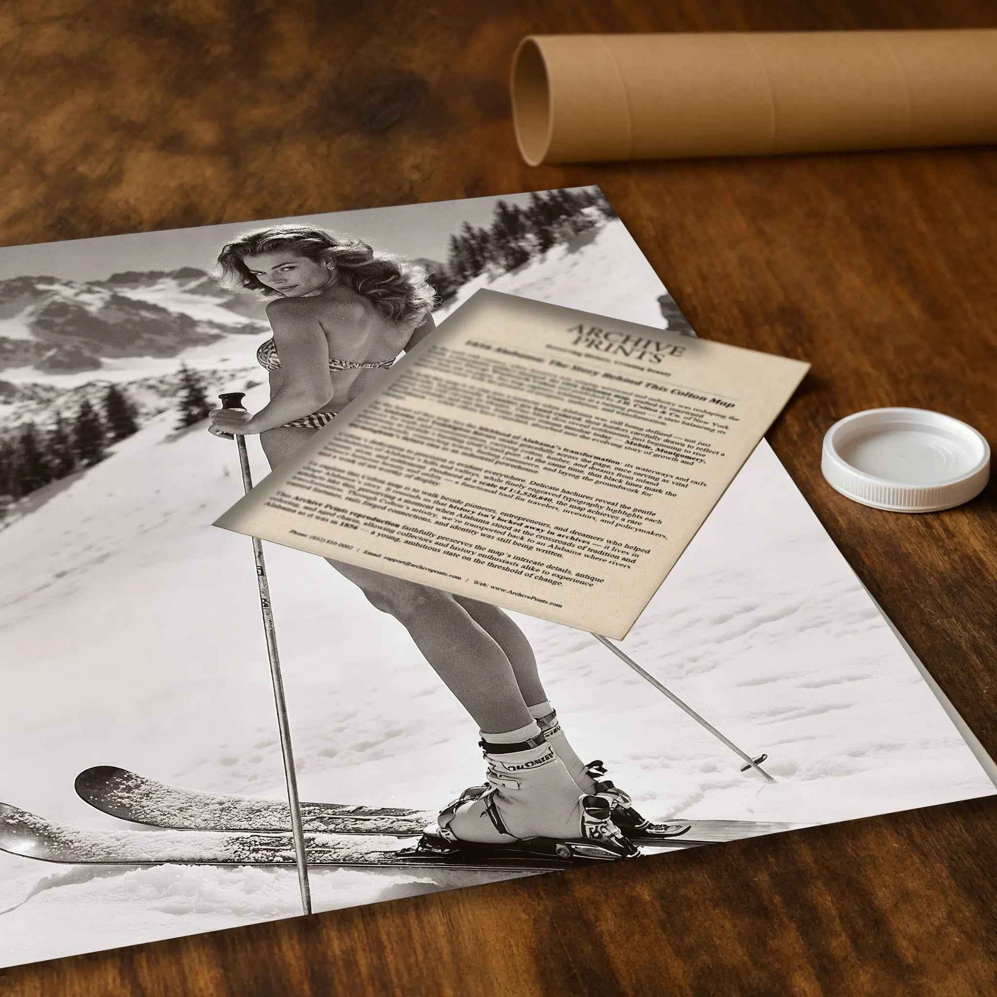 Warning Curves Ahead Vintage Ski Pin-Up Girl Collectible Art Pin