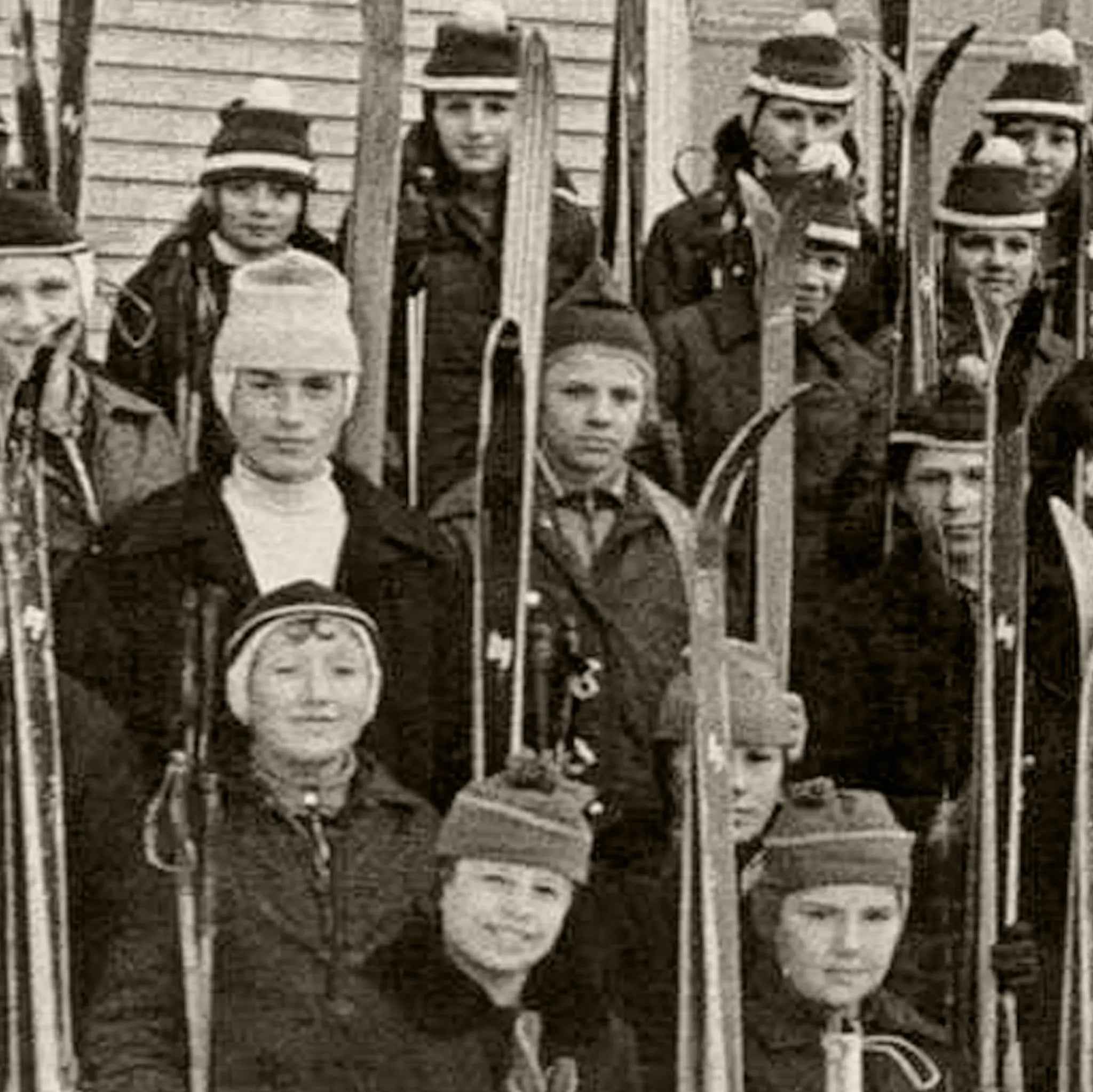 Vintage Ski Club Photograph - Embrace the Charm of a Mountain Community
