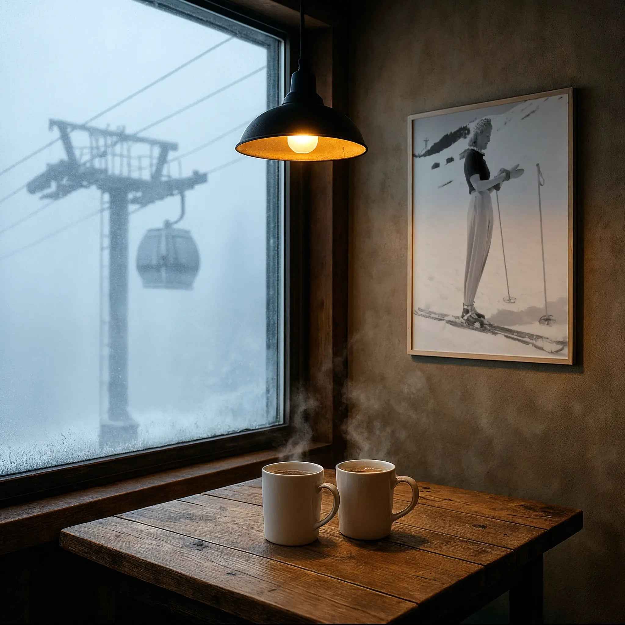 Vintage Woman Skier - Alpine Grace Elegance