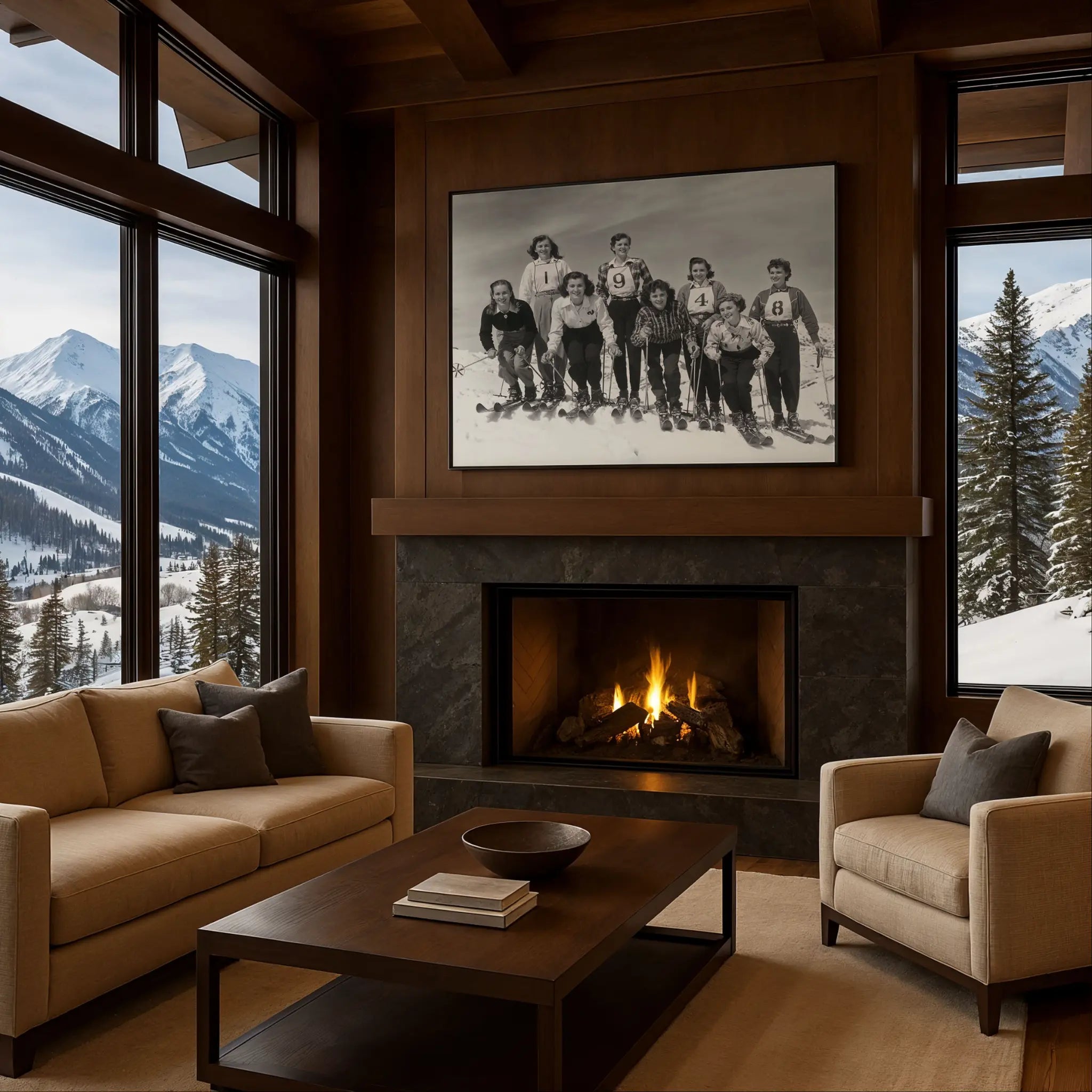 Skiing Photo by Cozy Fireplace