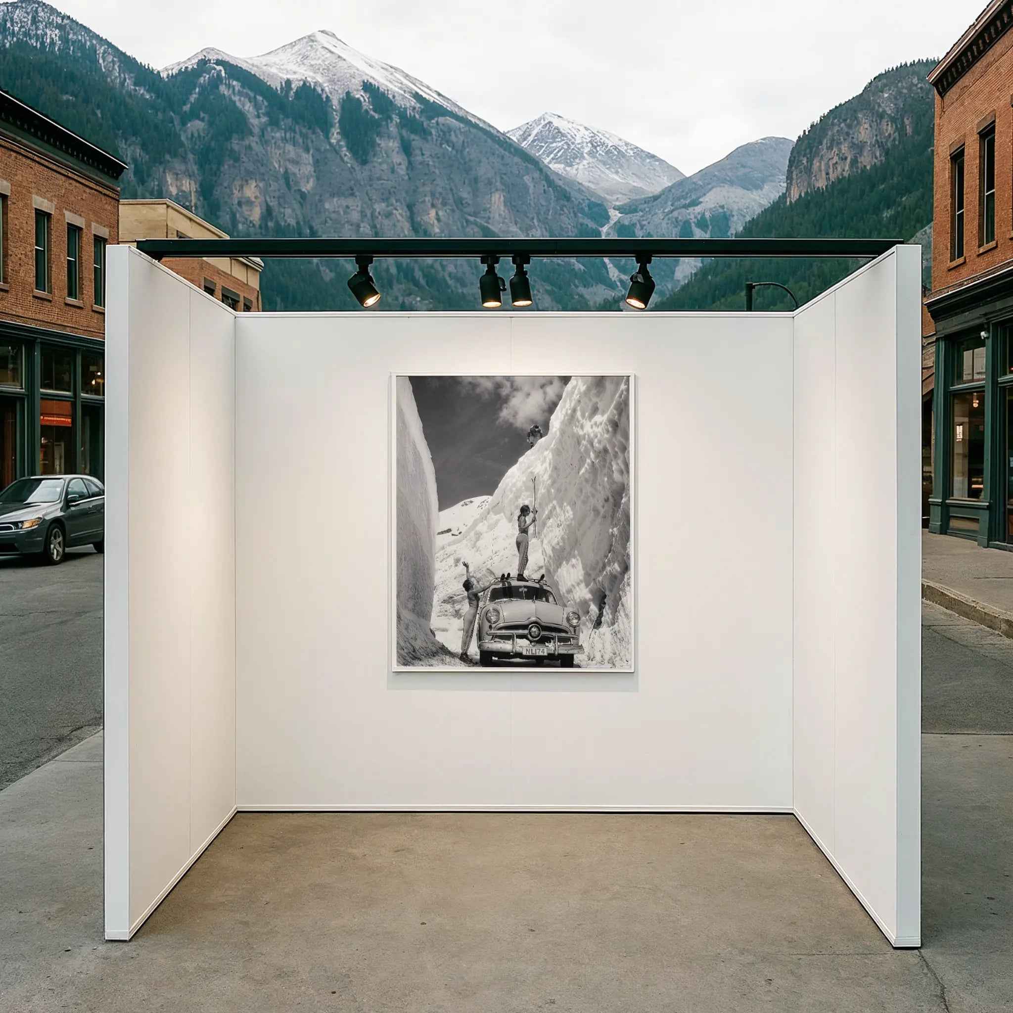 Vintage Snow Canyon Photograph - Epic Winter Adventure Print