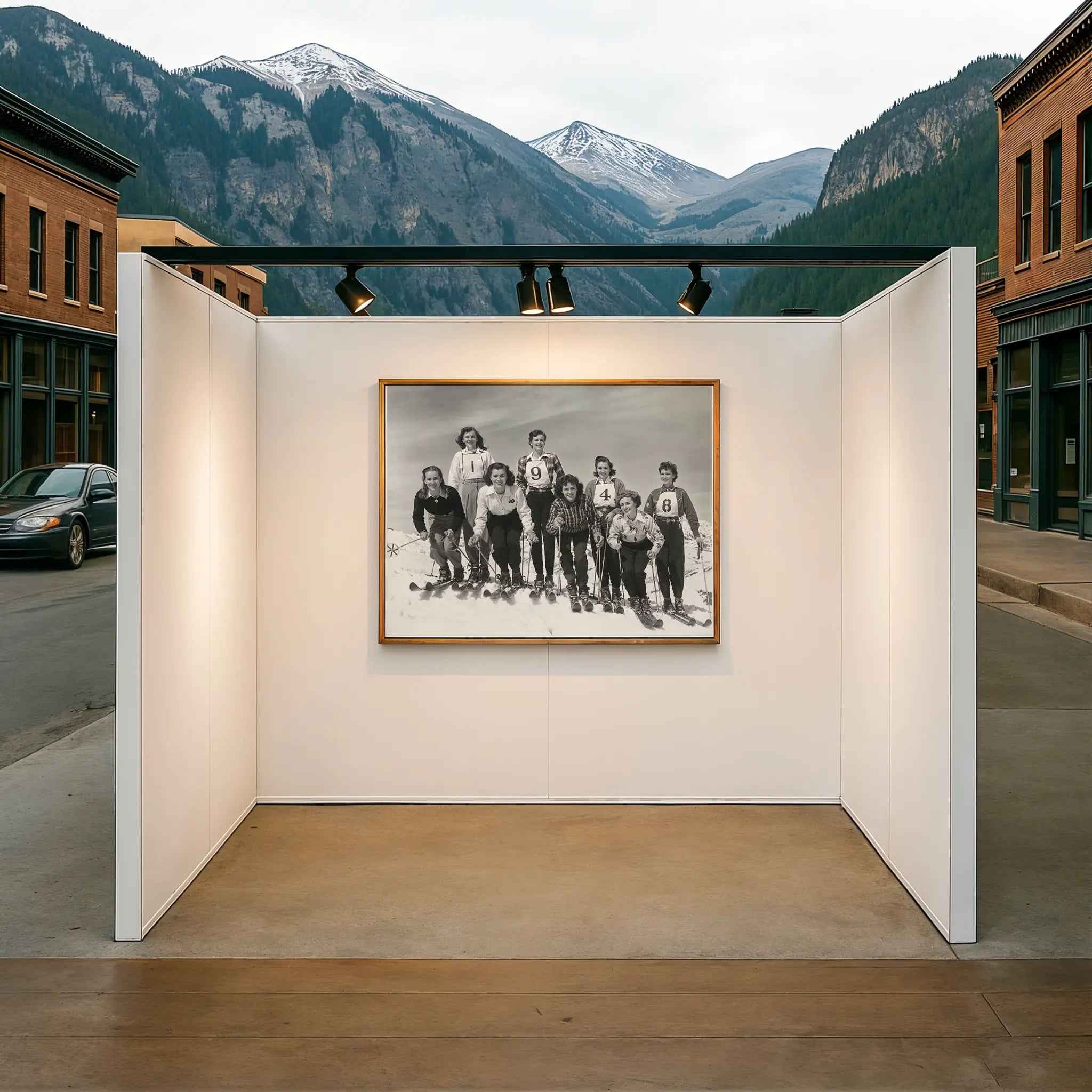 Vintage Skiing Women Competition - Historic Winter Sports Photograph