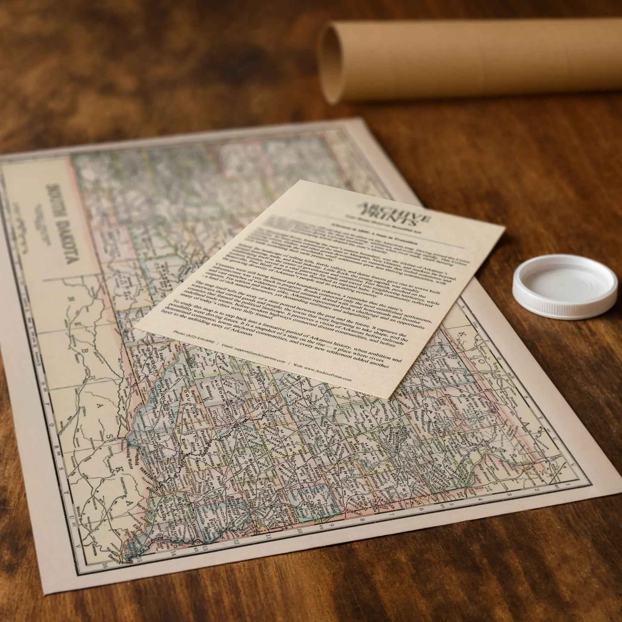 South Dakota Map - Vintage 1920 George F. Cram Historical Map