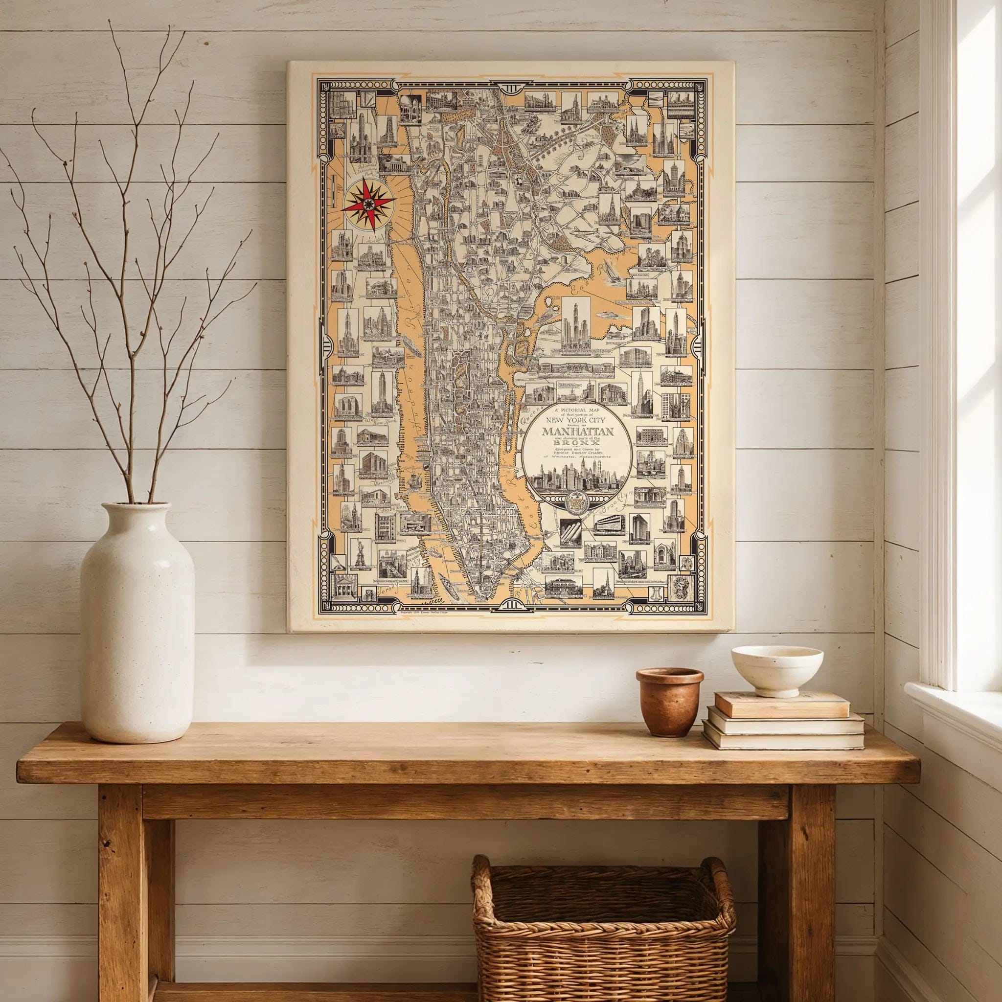Manhattan Pictorial Map - Vintage 1939 New York City Map for Collectors - Archive Prints