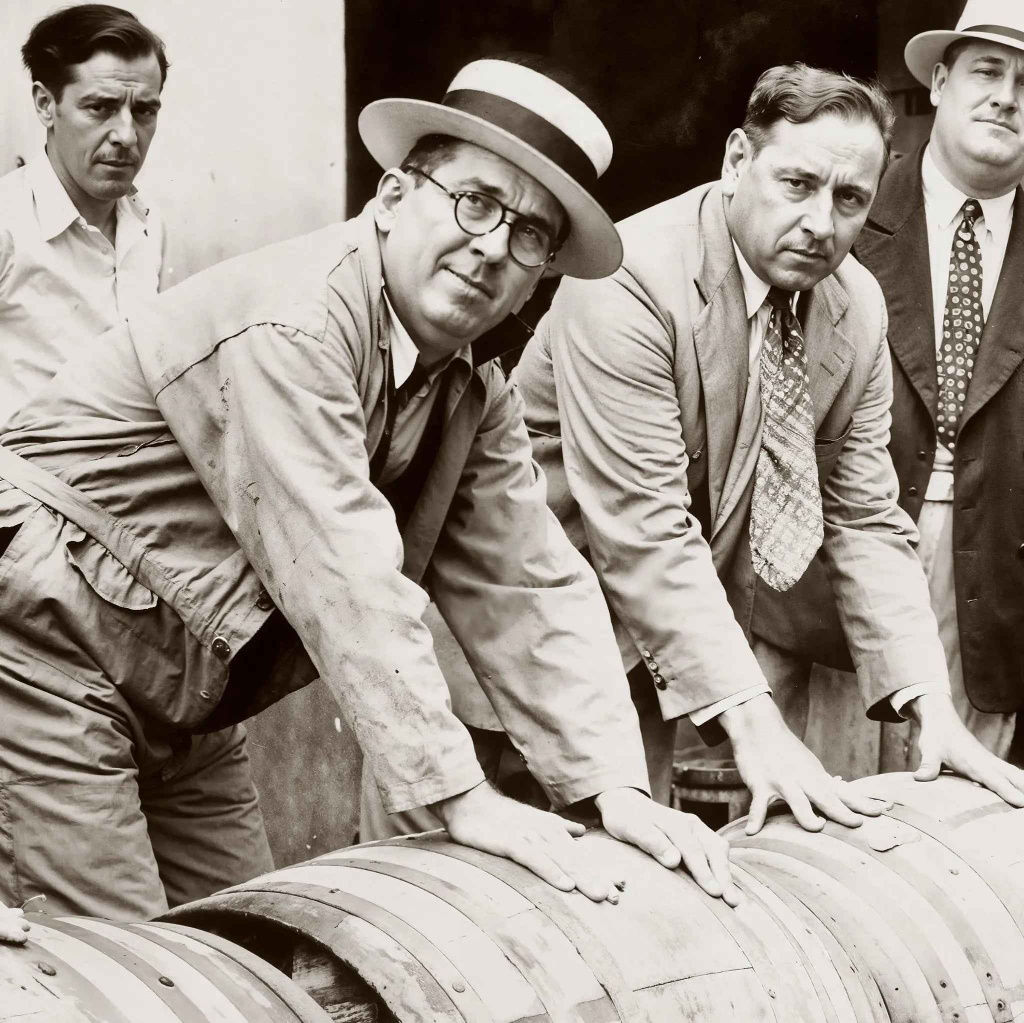 Prohibition Barrel Destruction Photograph - Historic Alcohol Seizure Art