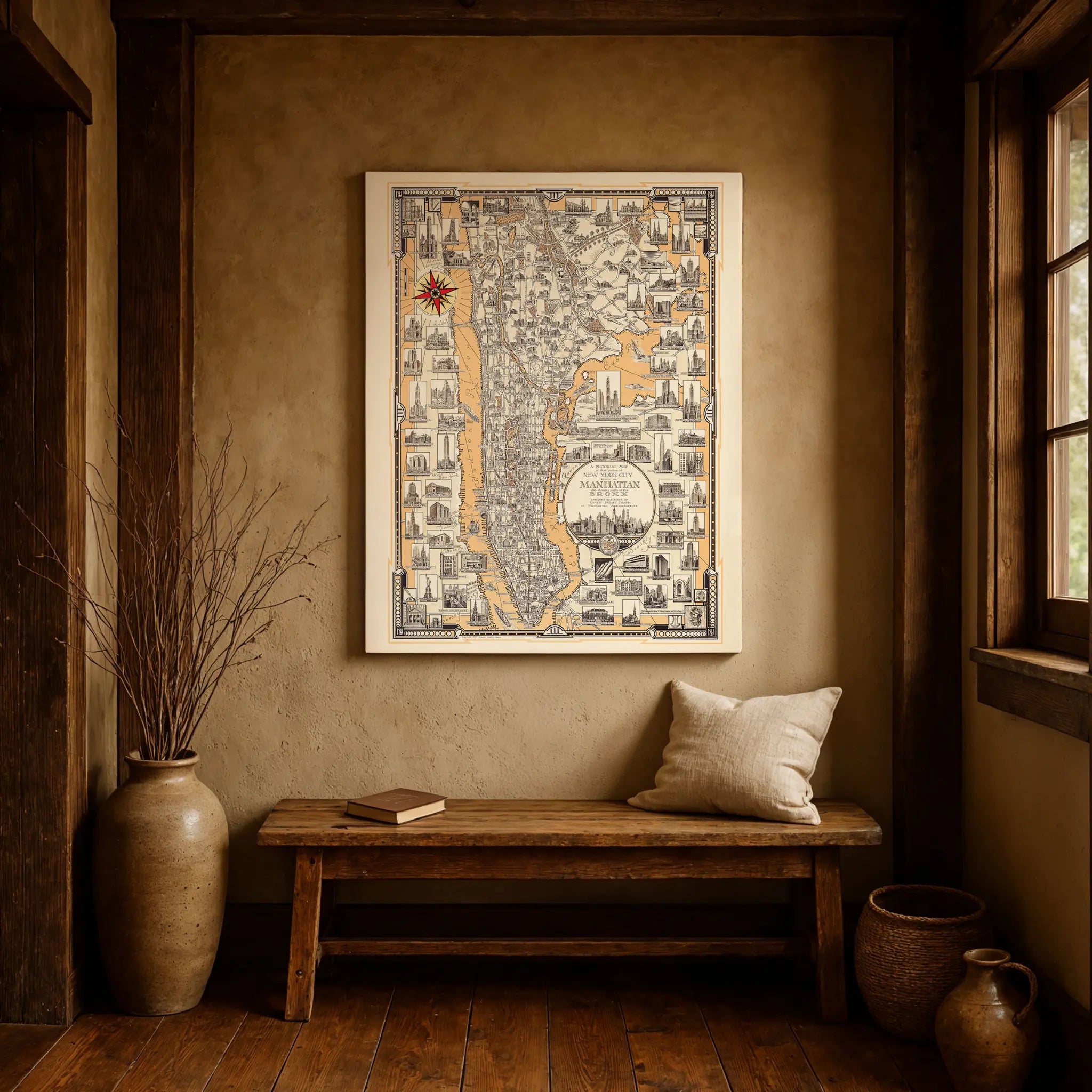 Manhattan Pictorial Map - Vintage 1939 New York City Map