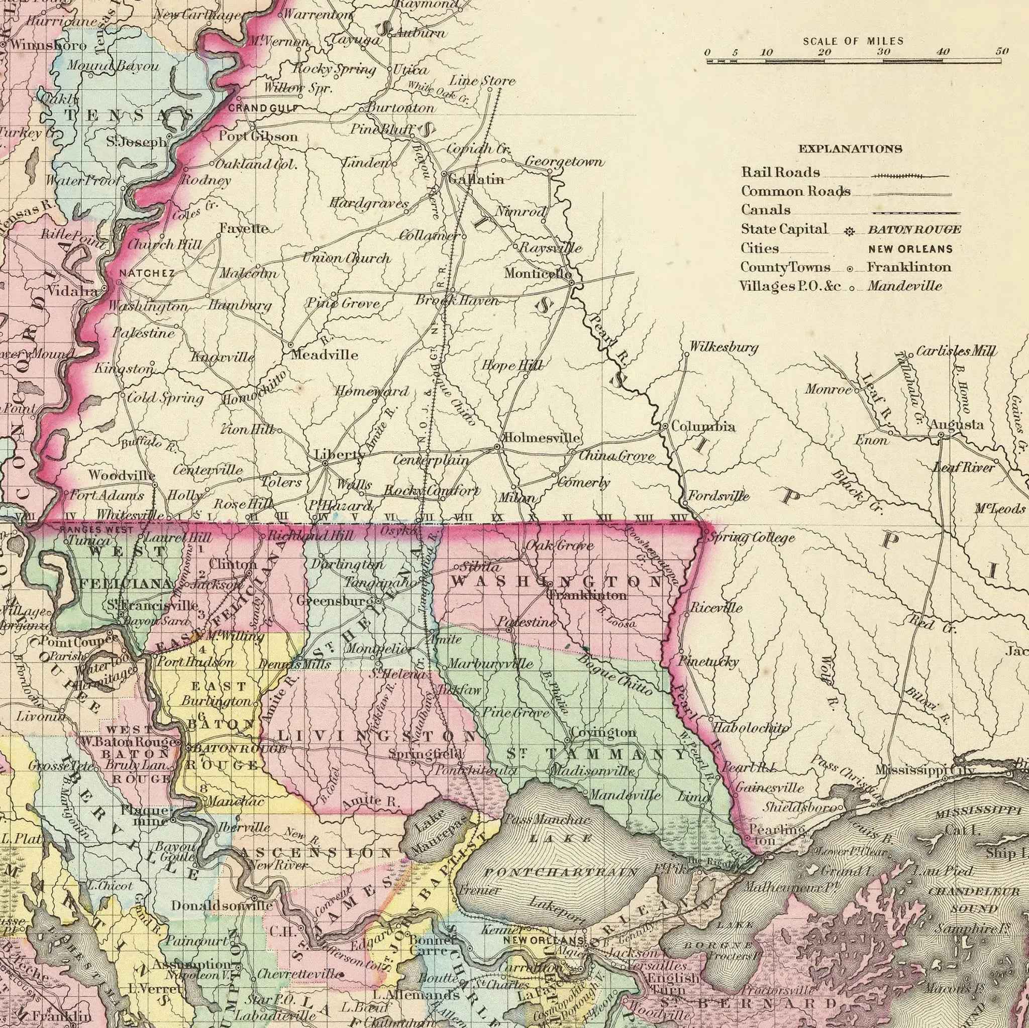 Maine Map - Vintage Colton State Map for Home Decor and Collection