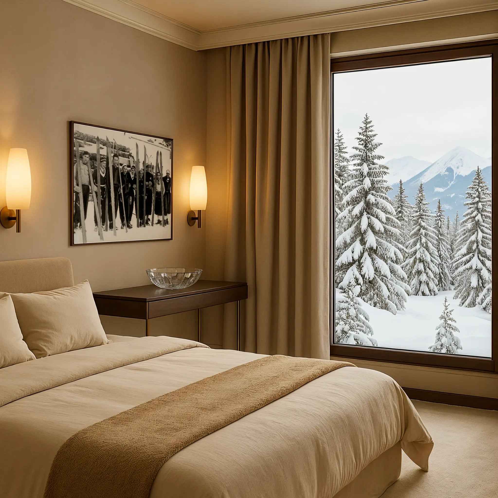 Vintage Ski Club Photograph - Brotherhood on the Slopes Captured in Time