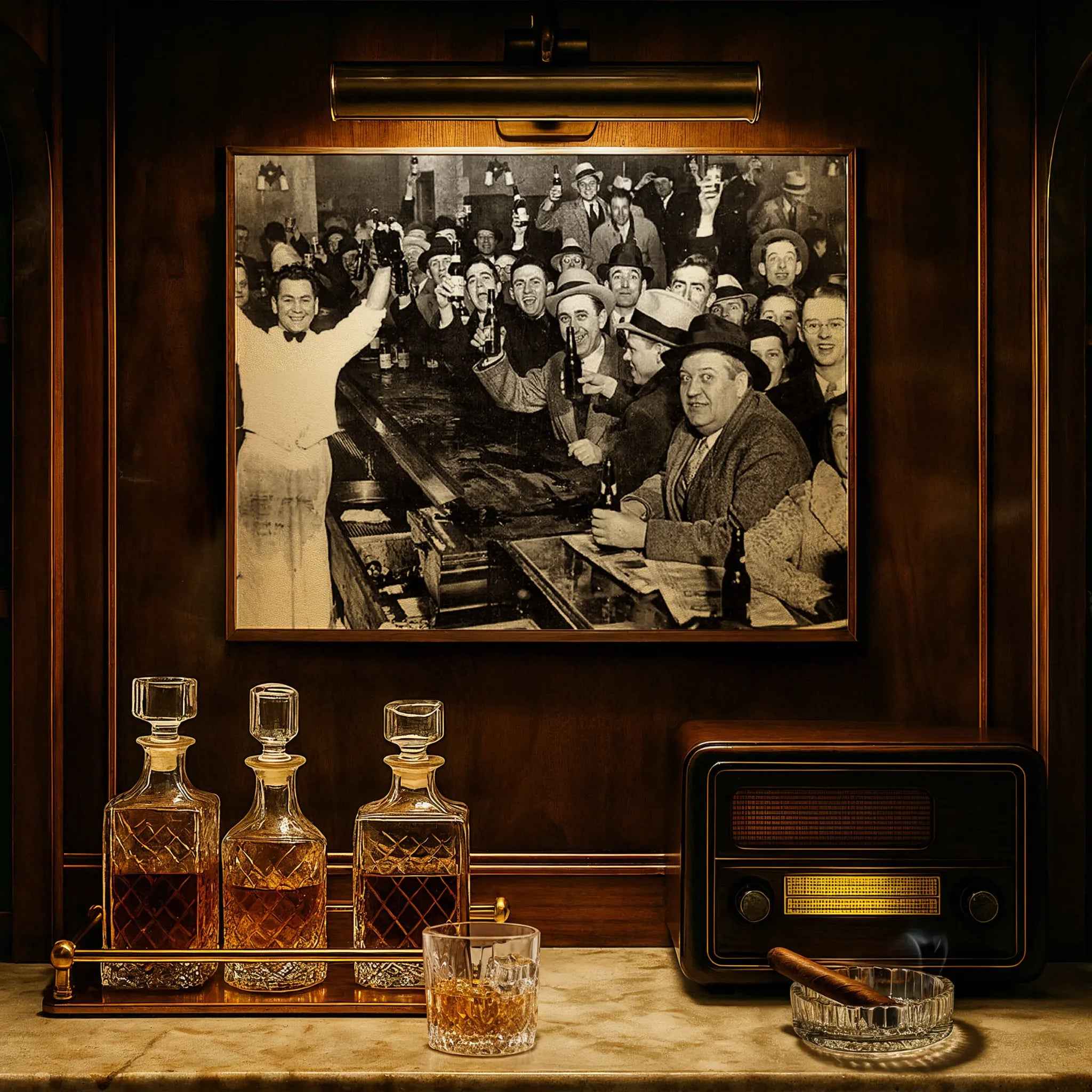 Prohibition Repeal Celebration - Historic Bar Victory Photograph