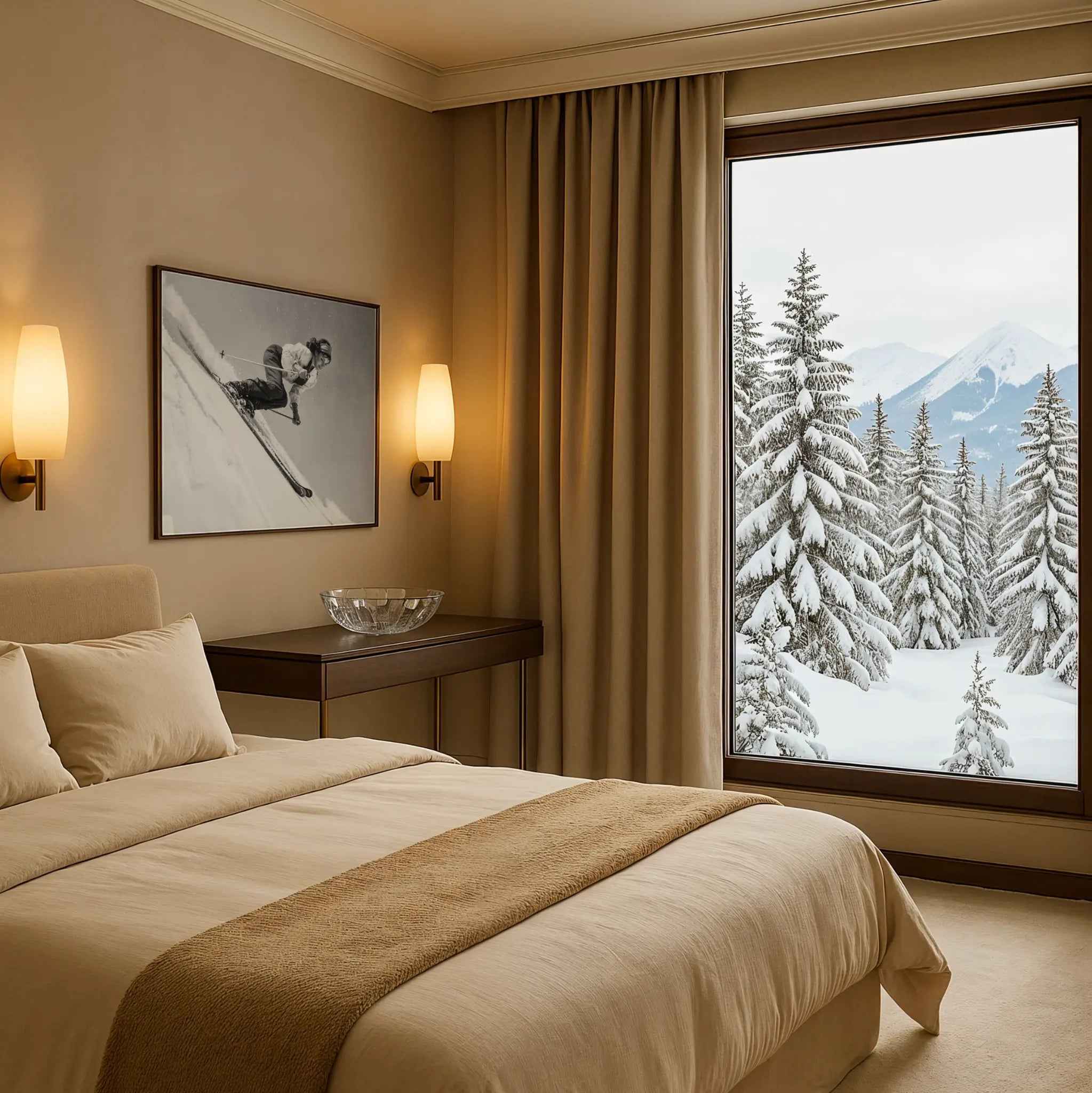 Vintage Downhill Skier Photograph - Embrace Pure Alpine Joy