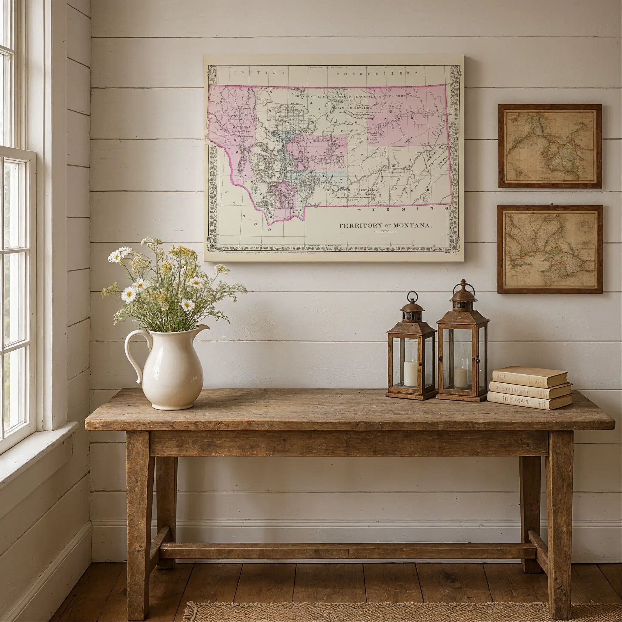 Montana Territory Map - Vintage 1879 Historical Map Image 2