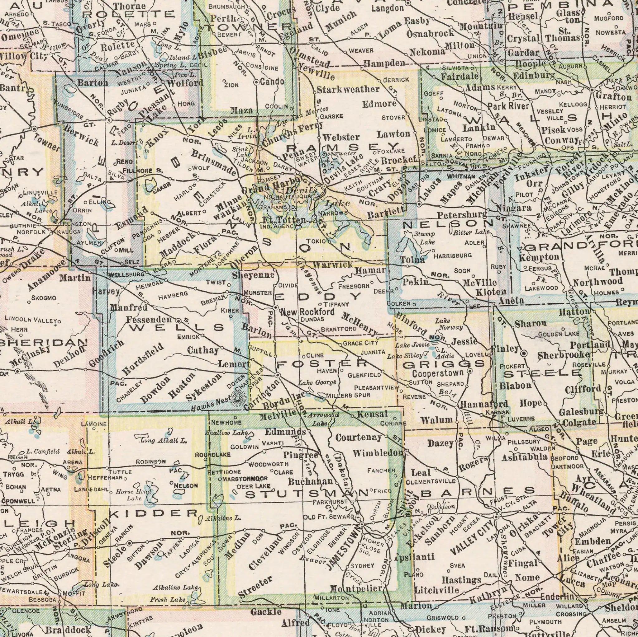 North Dakota Map - Tube Packaging