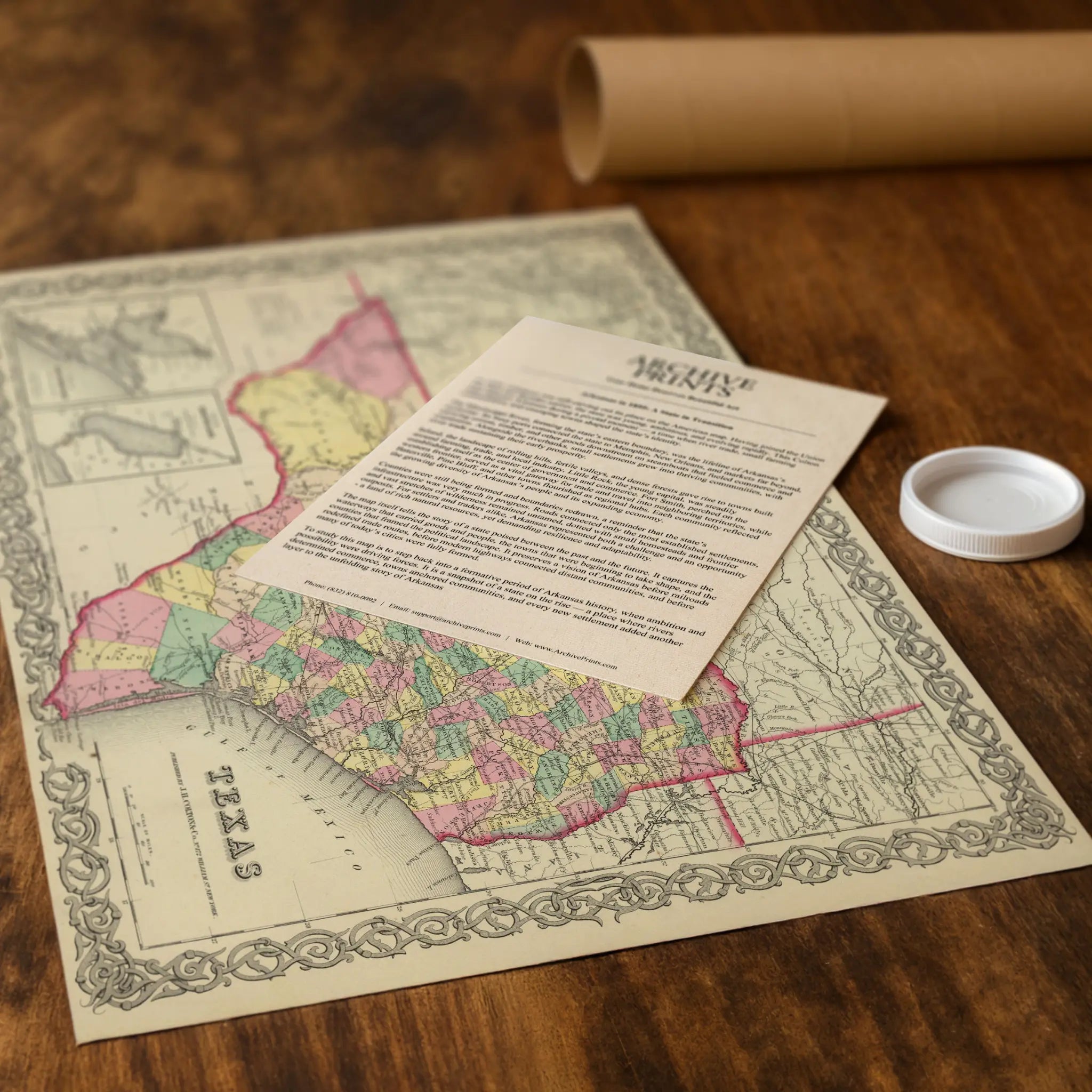Texas Map - Tube Packaging