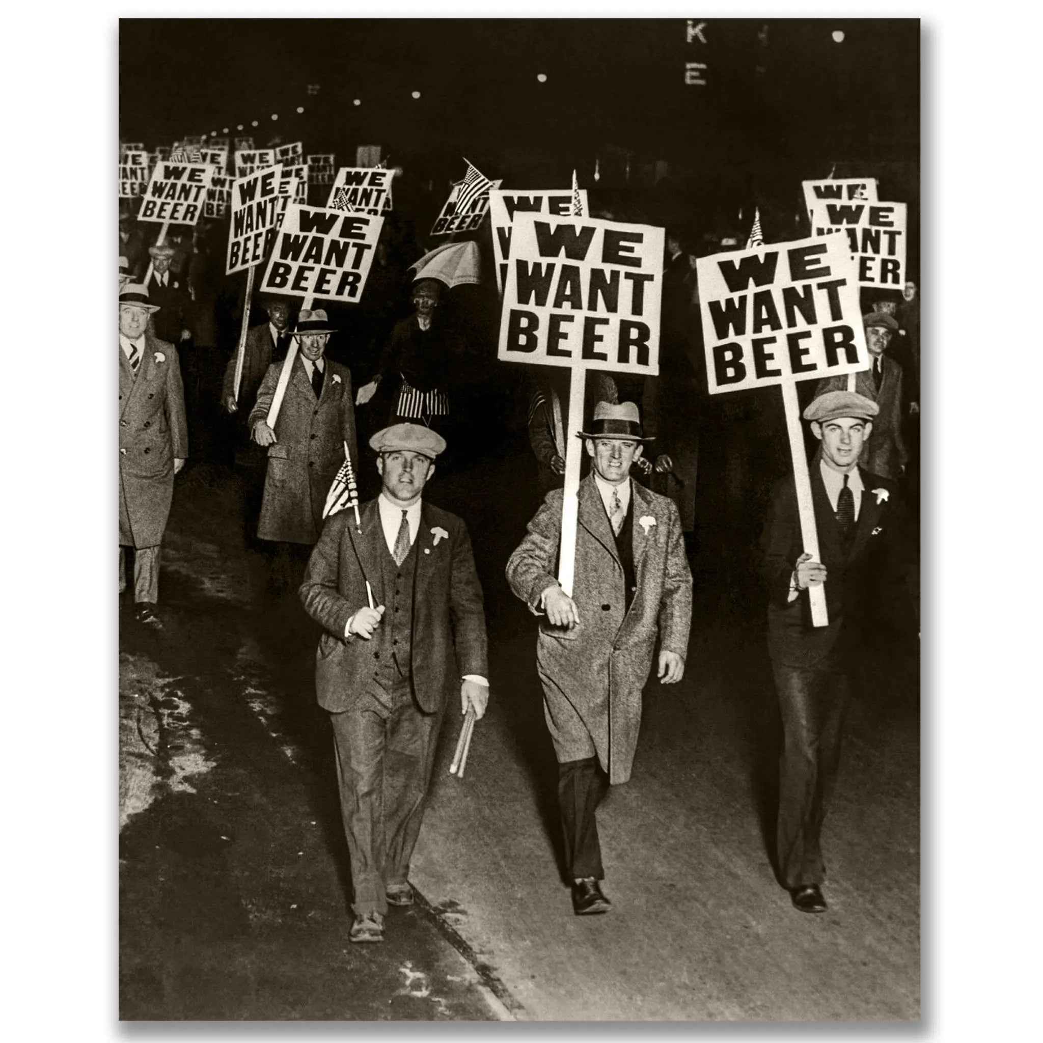 WE WANT BEER Prohibition Protest March - Historic Anti-Prohibition Demonstration Wear
