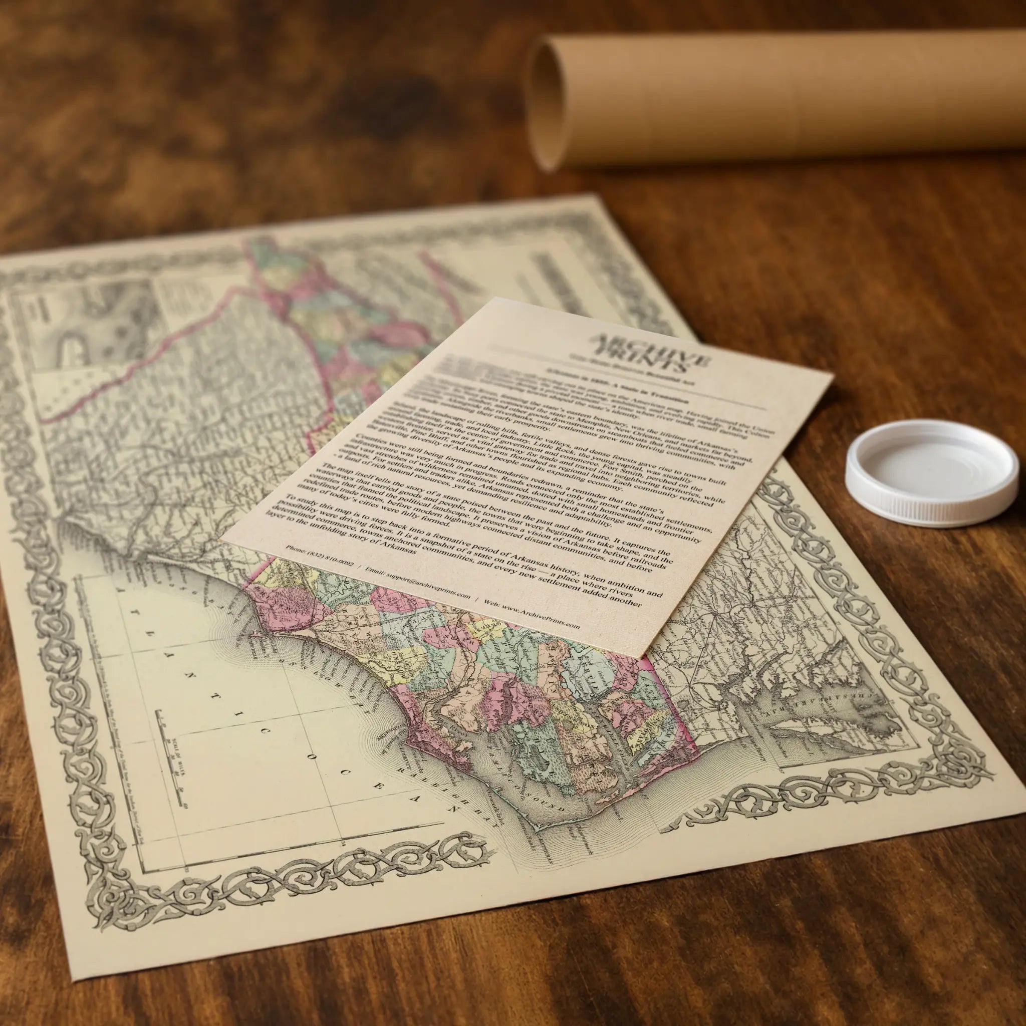 North Carolina Map - Tube Packaging