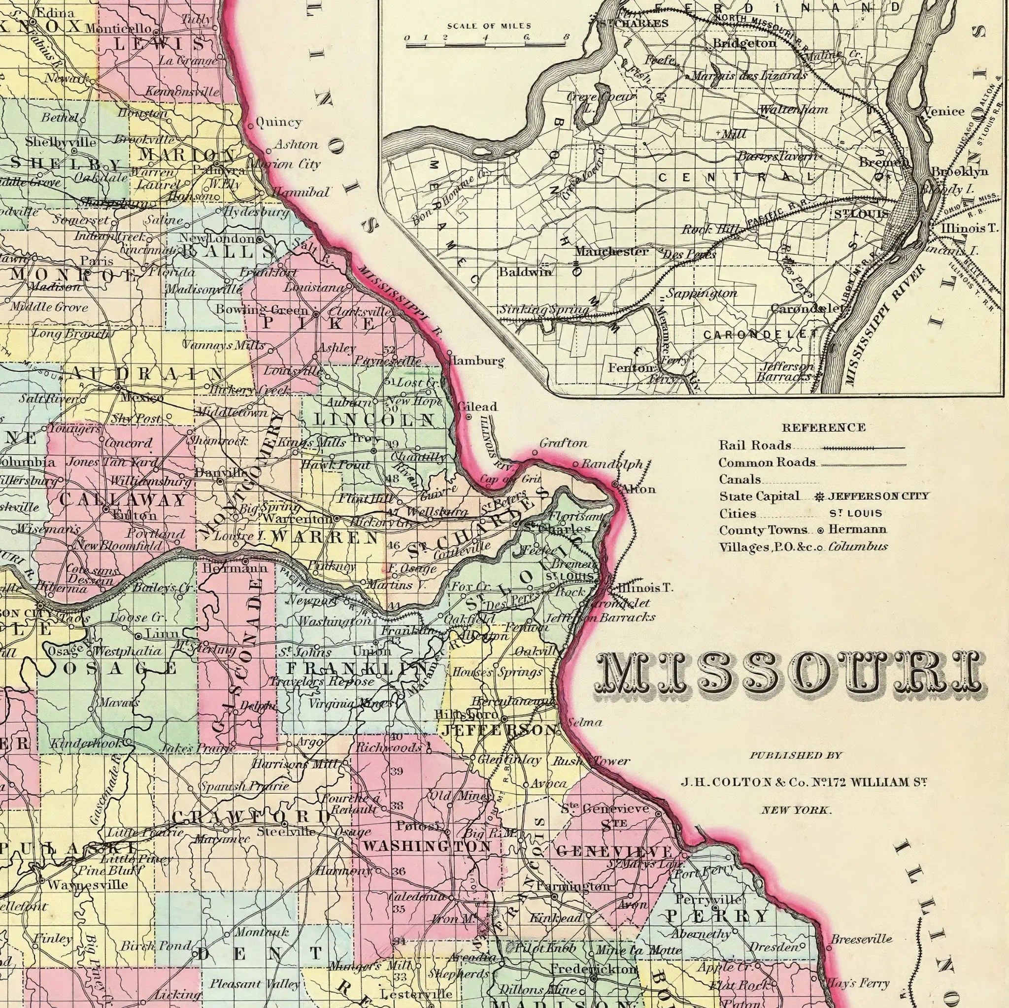 Missouri Map - Vintage State Map by Colton Image 2