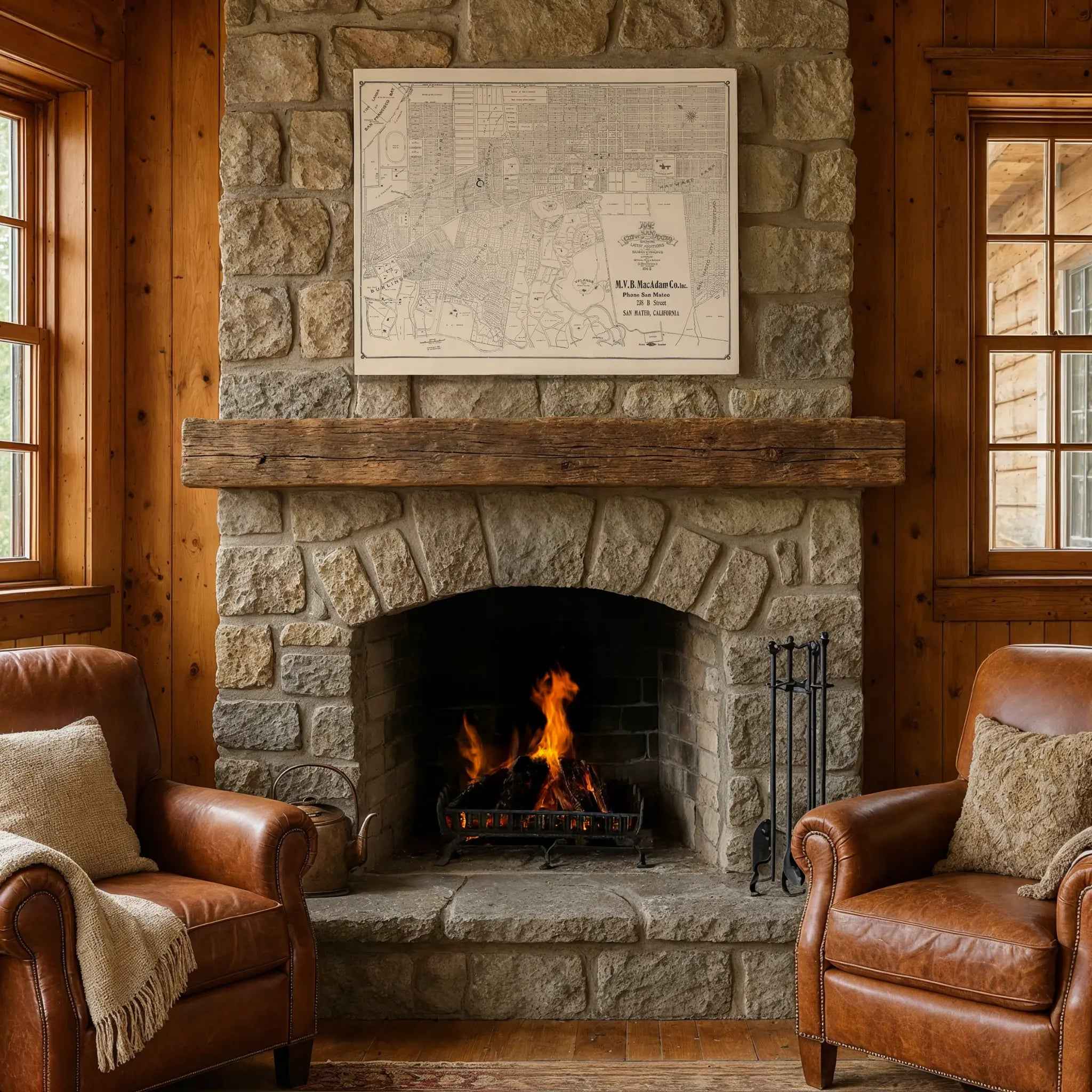 San Mateo Vintage Map - 1912 City Planning & Subdivisions Map