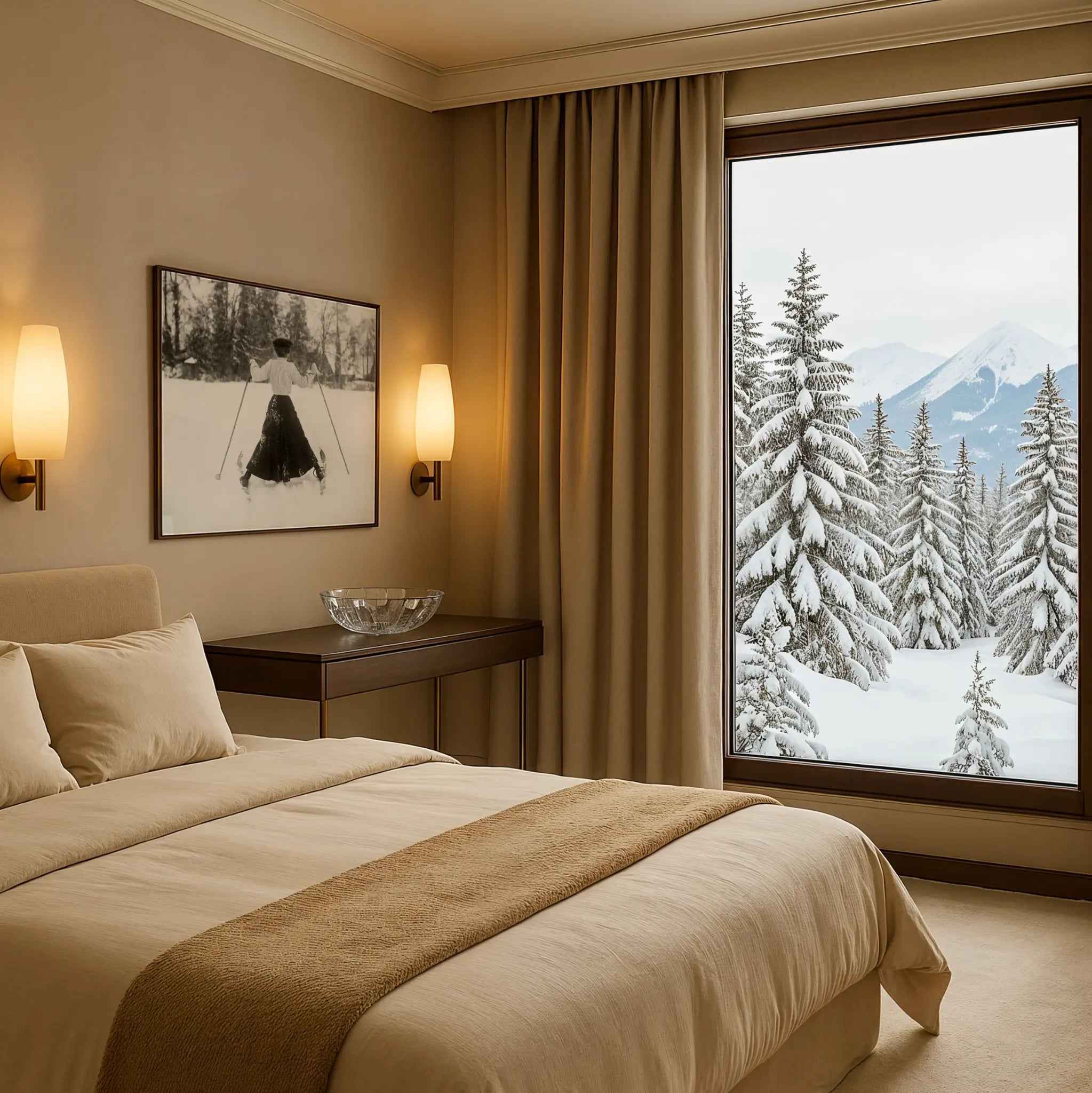 Vintage Combloux Ski Poster - Authentic French Alpine Travel Art