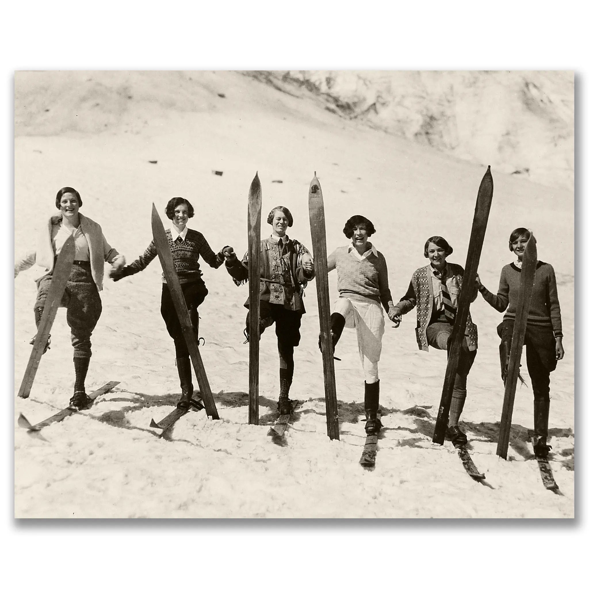 Vintage Women Skiers Photograph - Main Image