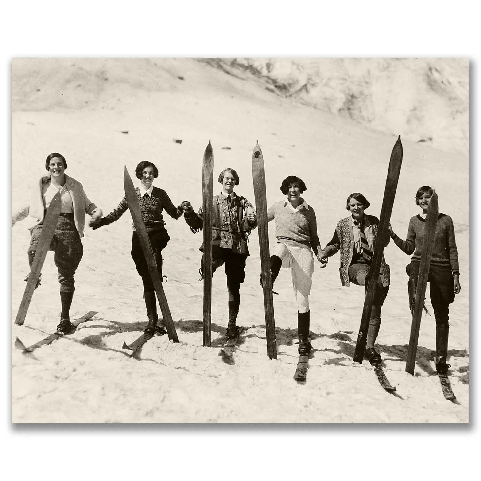 Vintage Women Skiers Photograph - Celebrating Sisterhood on the Slopes